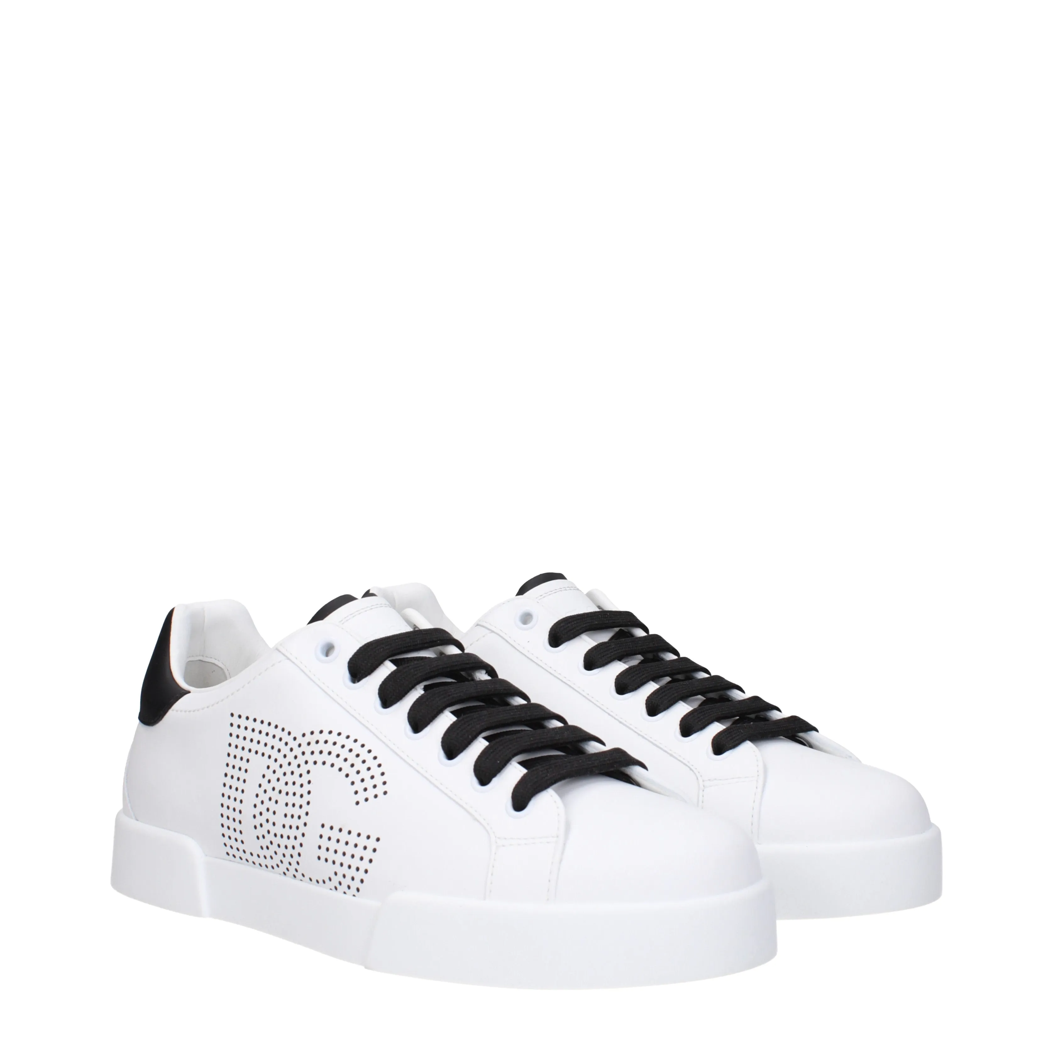 Dolce&Gabbana Sneakers Porto fino Uomo Pelle Bianco/Nero