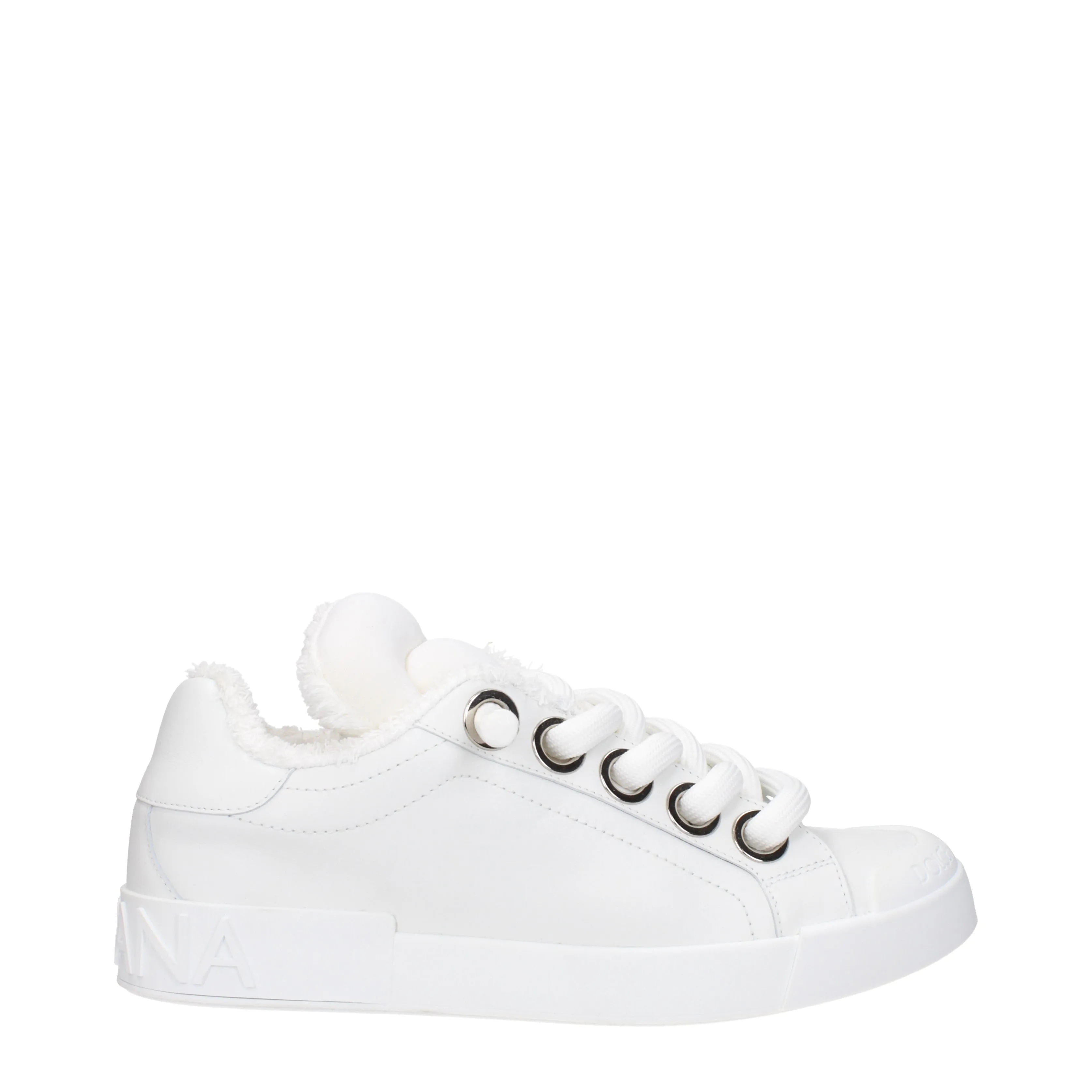 Dolce&Gabbana Sneakers Portofino custom Uomo Pelle Bianco/Bianco Ottico