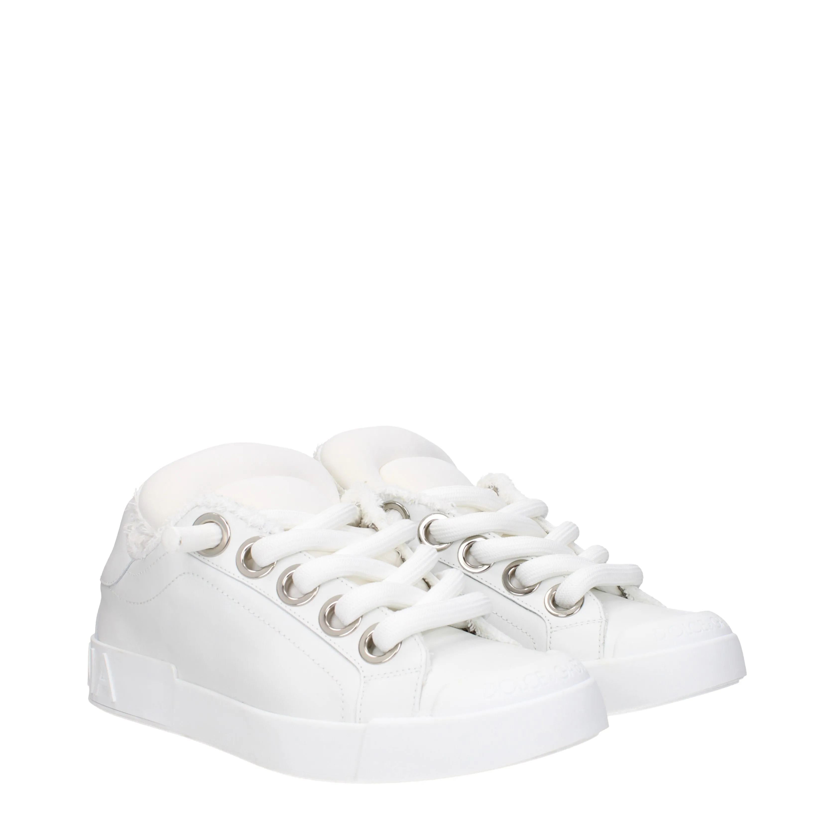 Dolce&Gabbana Sneakers Portofino custom Uomo Pelle Bianco/Bianco Ottico