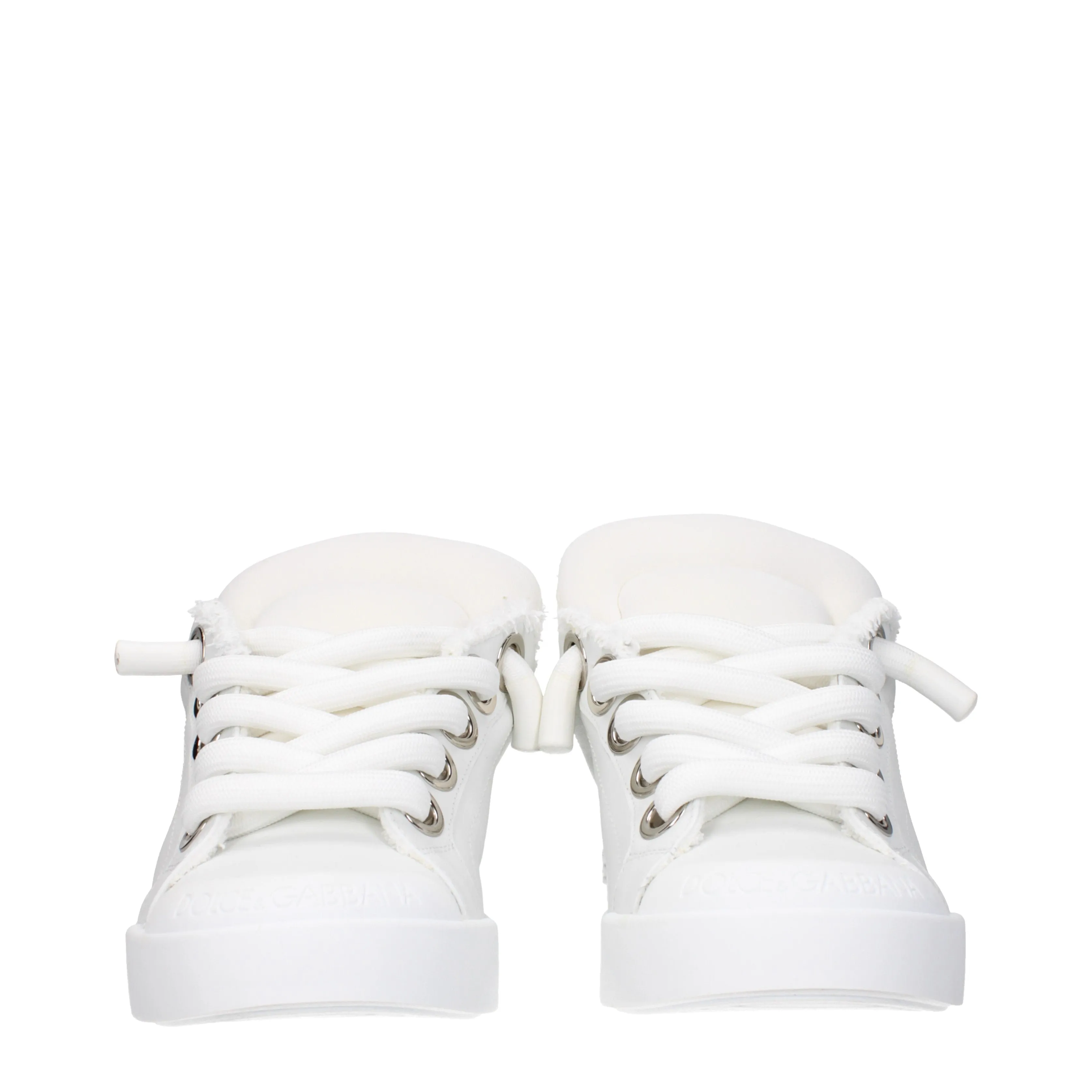 Dolce&Gabbana Sneakers Portofino custom Uomo Pelle Bianco/Bianco Ottico