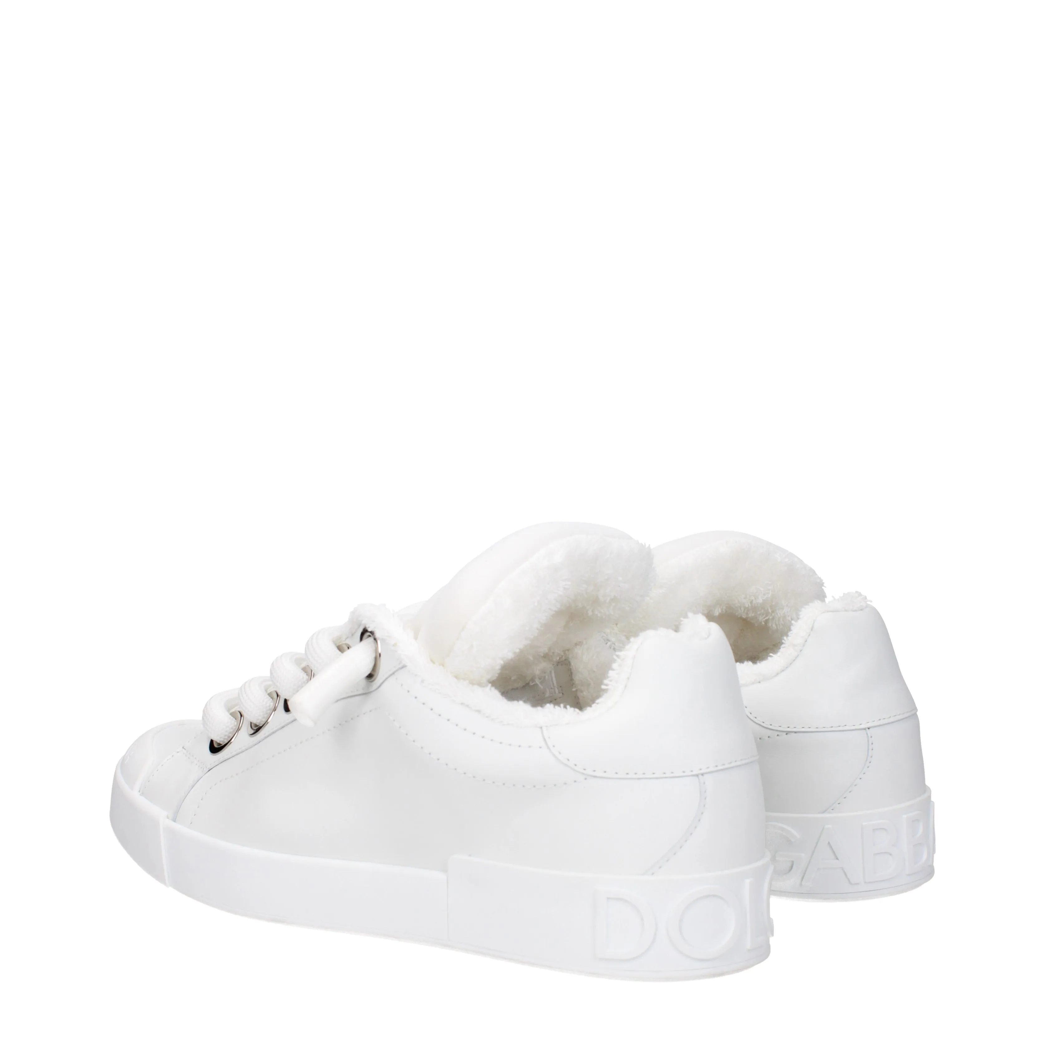 Dolce&Gabbana Sneakers Portofino custom Uomo Pelle Bianco/Bianco Ottico