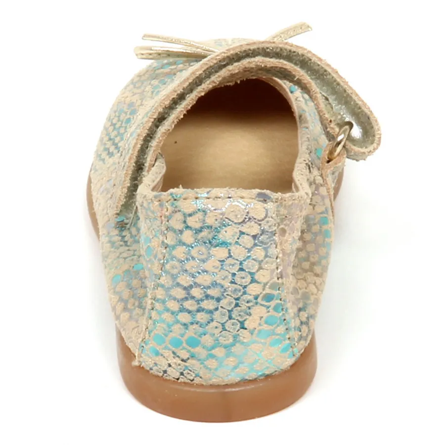 E2716 ballerina bimba beige/turchese NATURINO scarpe shoe kid baby girl