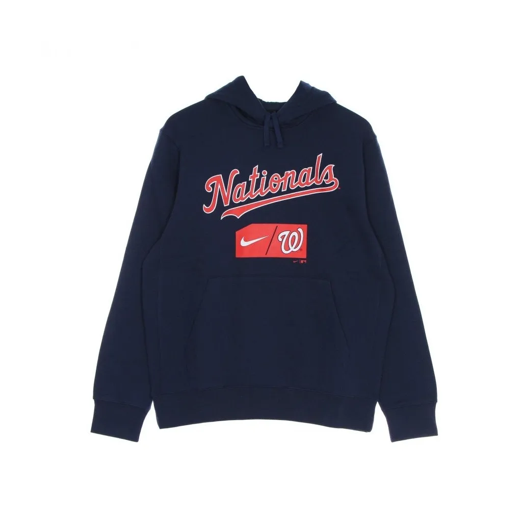 felpa cappuccio uomo mlb team lettering club pullover hoodie wasnat MIDNIGHT NAVY