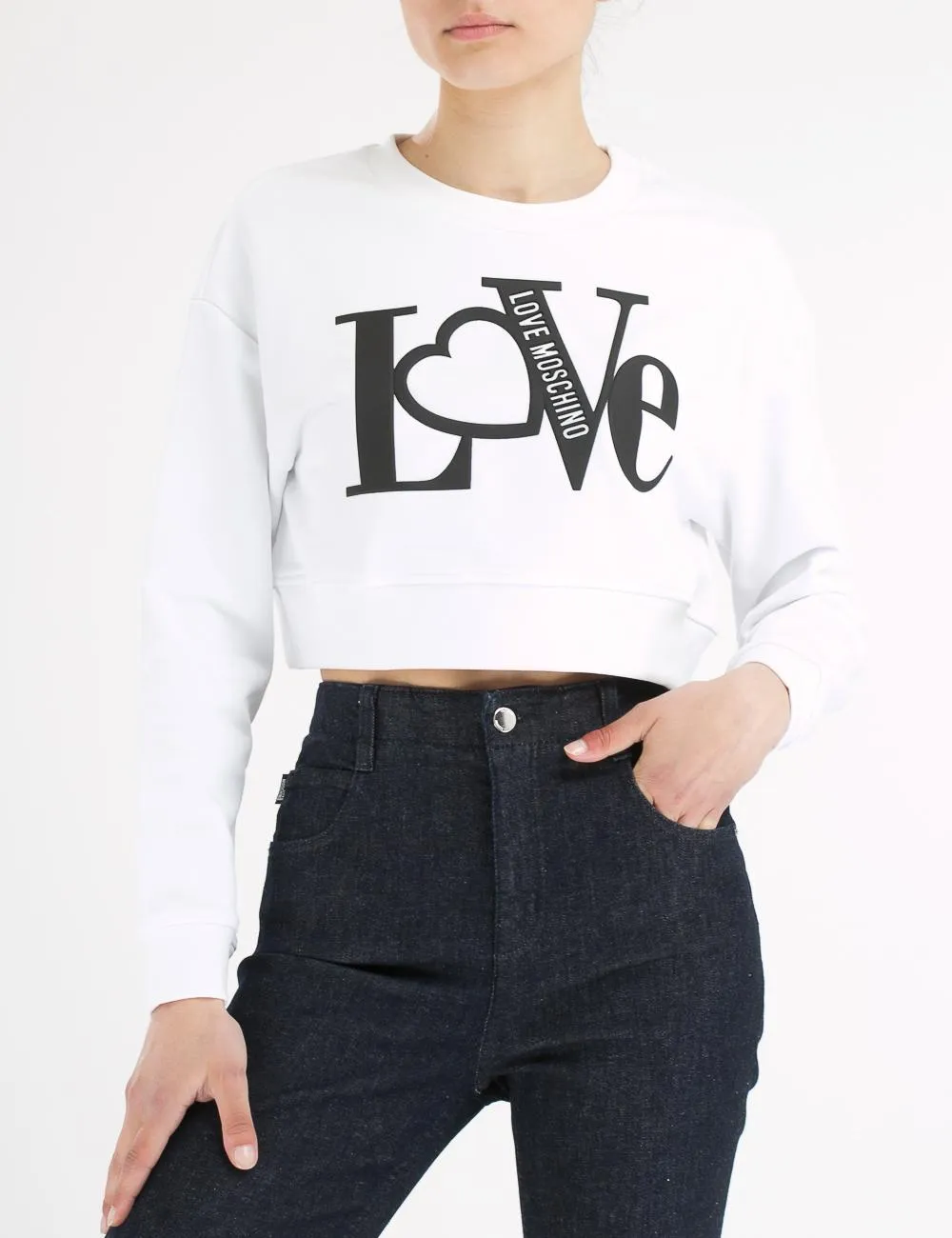 Felpa crop Love Moschino    