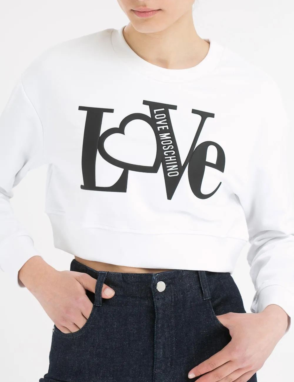 Felpa crop Love Moschino    