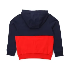 Felpa Hoodie Blu E Rossa Bambino E Teen