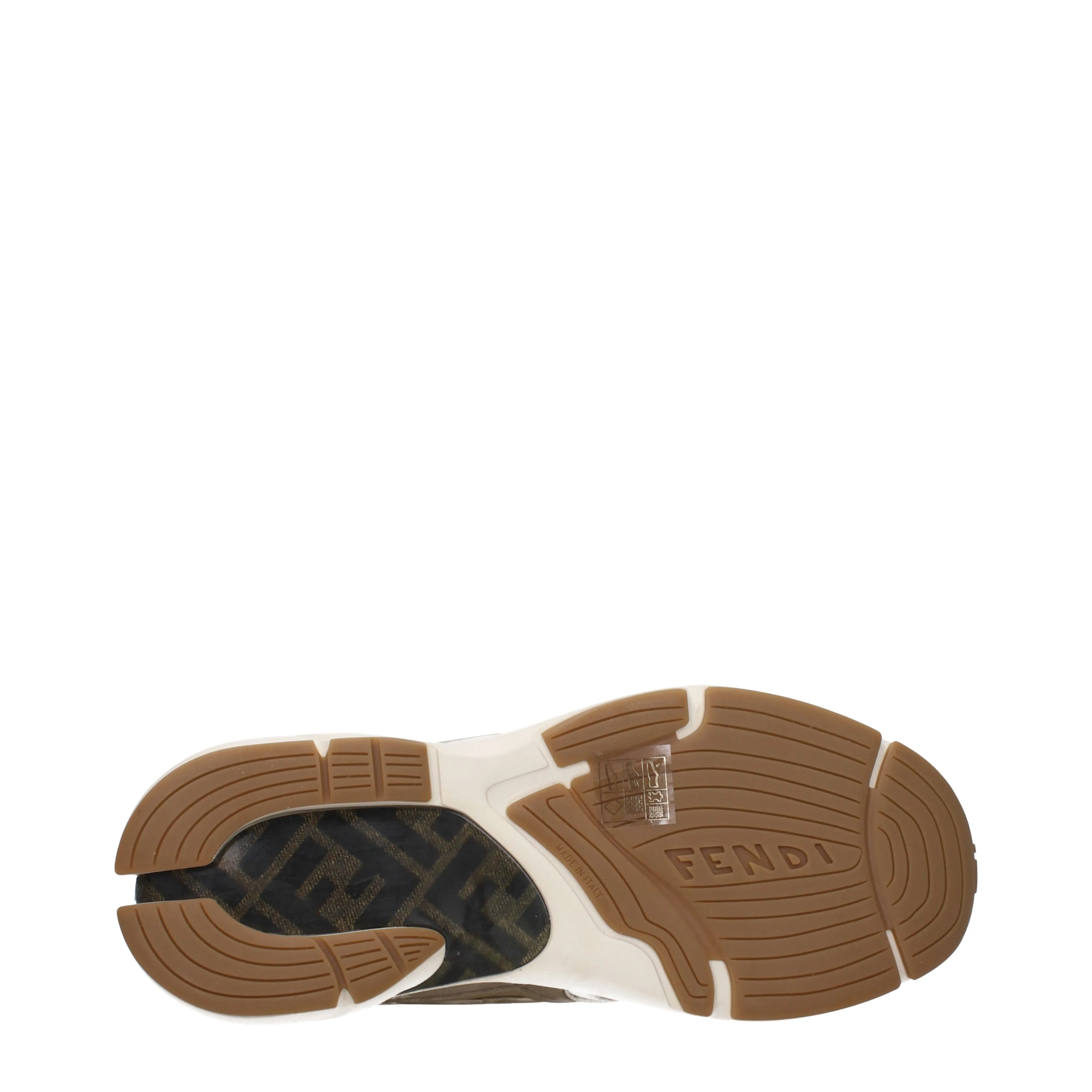 Fendi Sneakers Faster Uomo Tessuto Beige/Corda