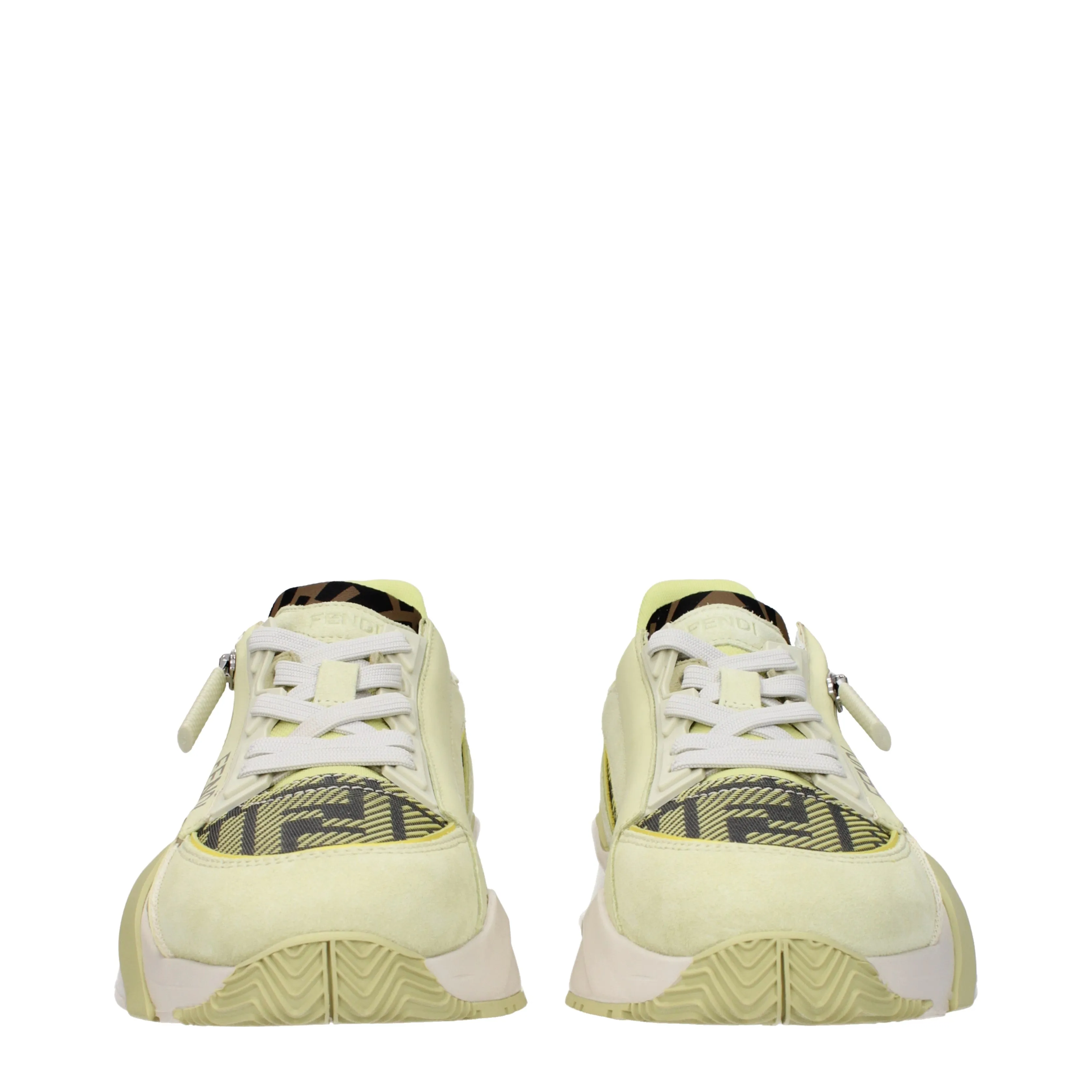 Fendi Sneakers Flow Donna Camoscio Verde/Lime