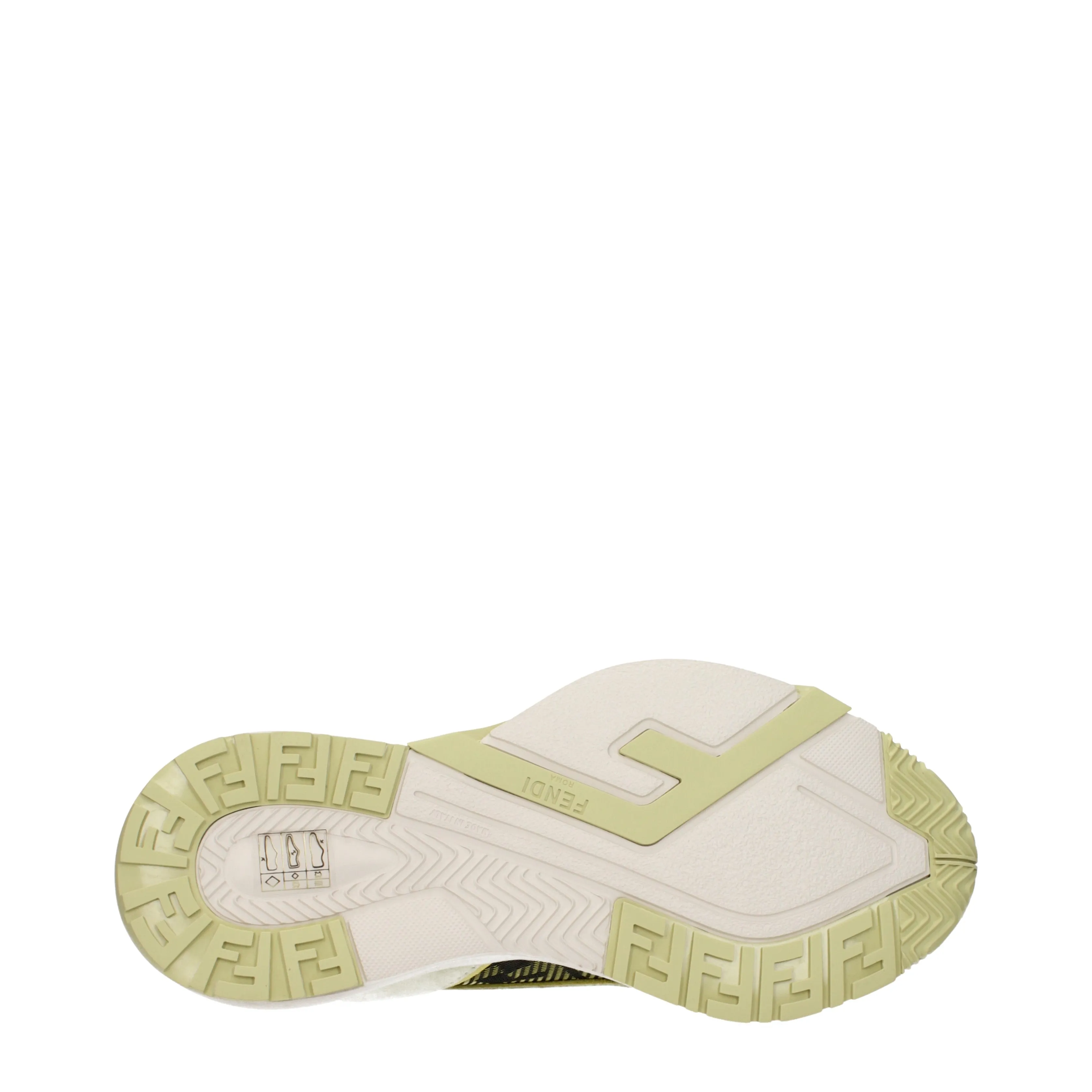 Fendi Sneakers Flow Donna Camoscio Verde/Lime