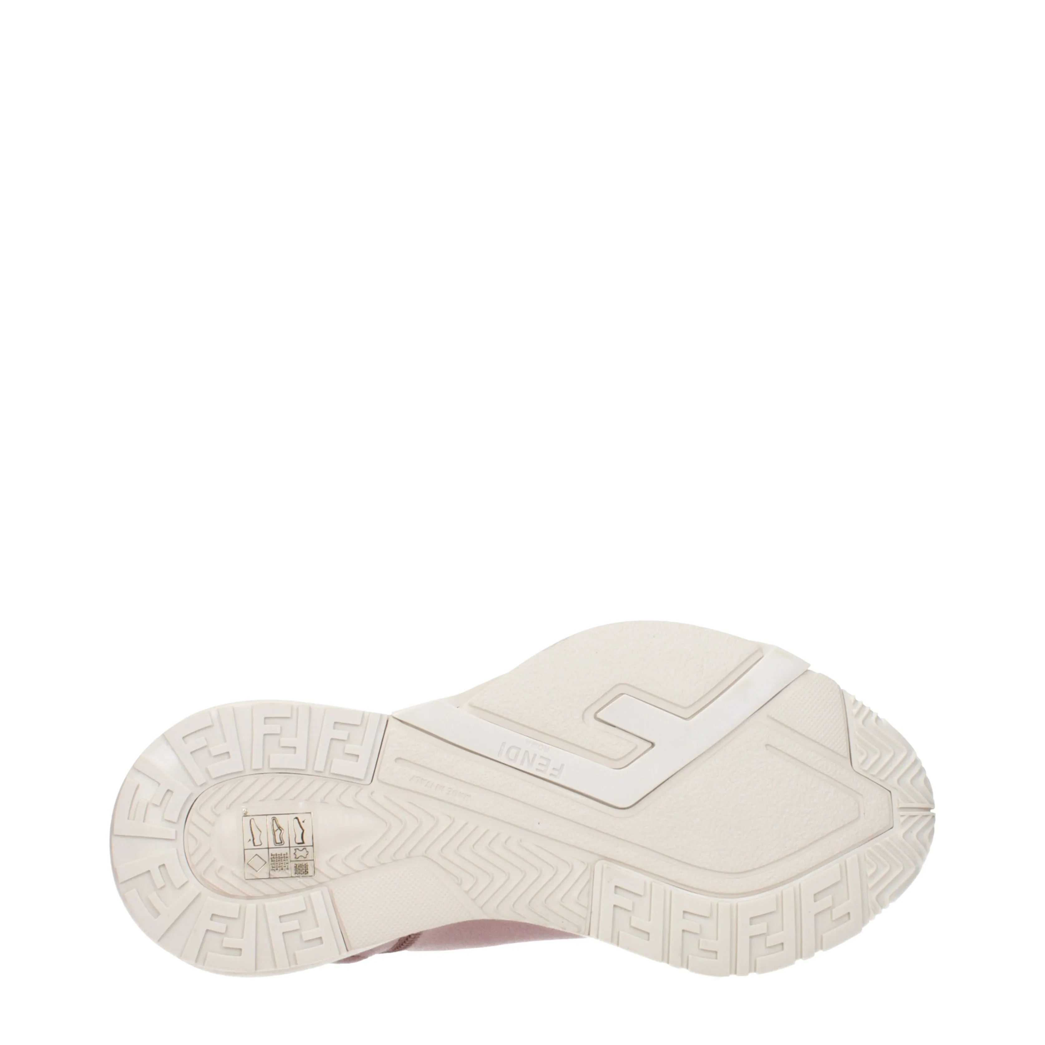 Fendi Sneakers Flow Donna Pelle Rosa/Flora