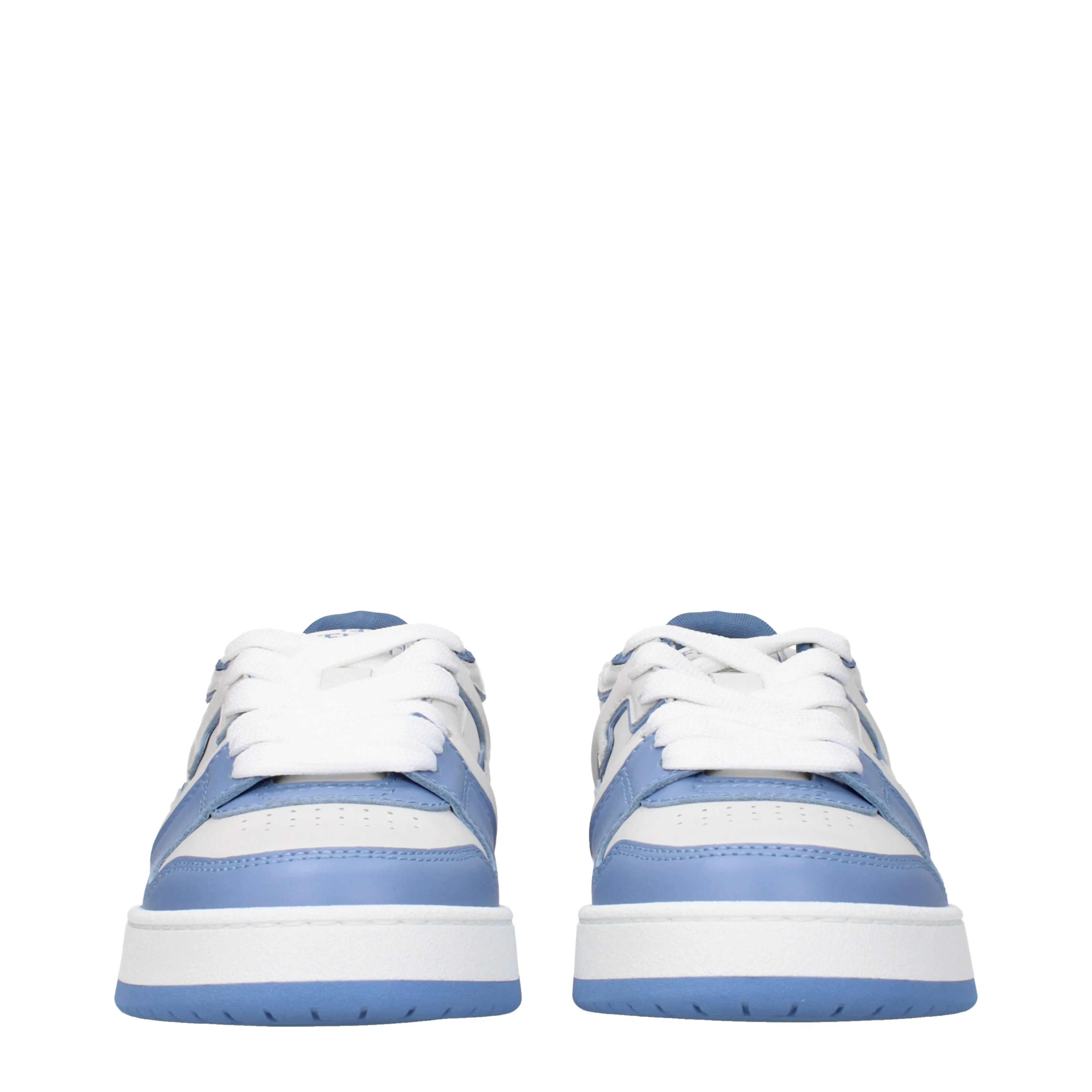 Fendi Sneakers Match Donna Pelle Bianco/Cielo