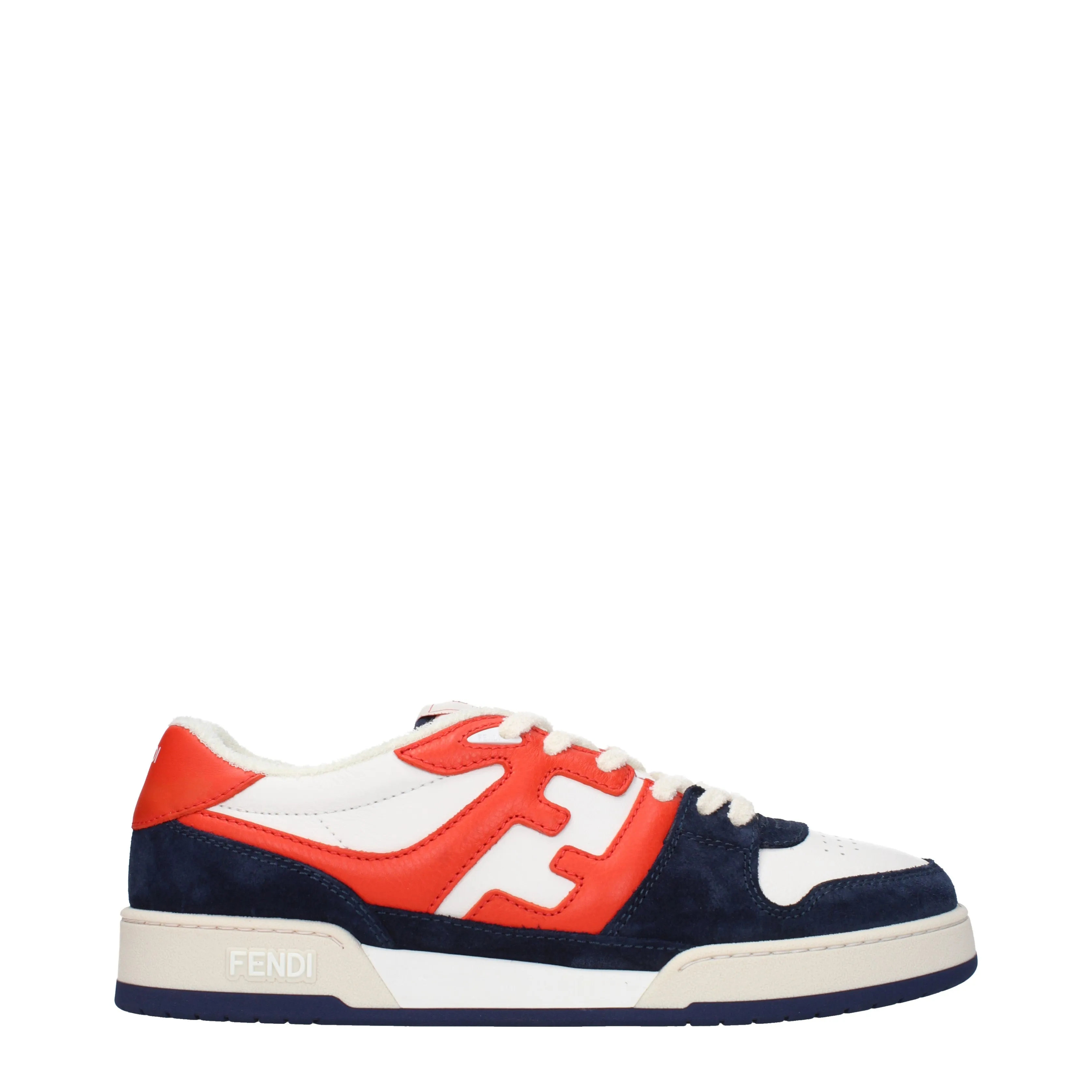 Fendi Sneakers Match Uomo Camoscio Blu/Rosso