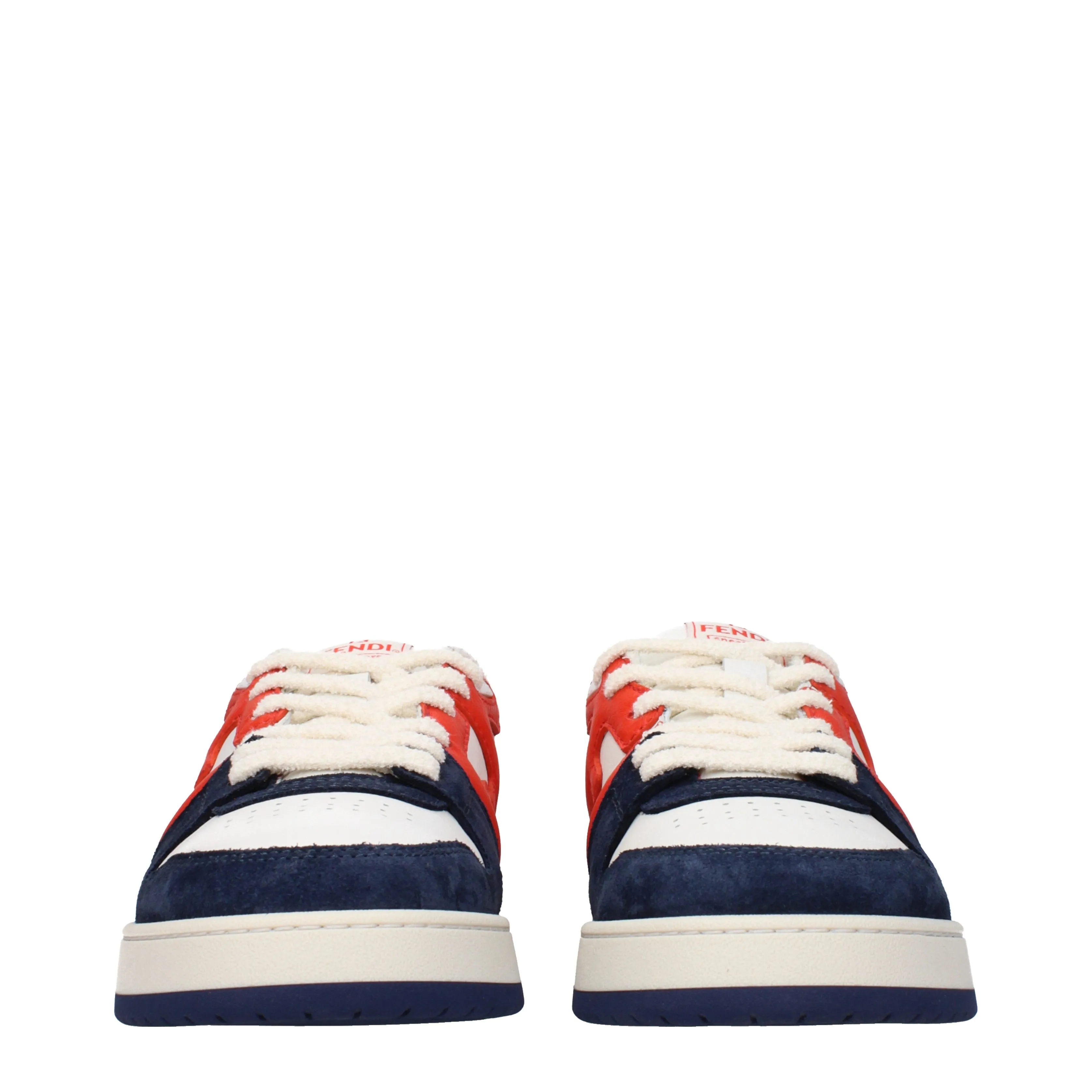 Fendi Sneakers Match Uomo Camoscio Blu/Rosso