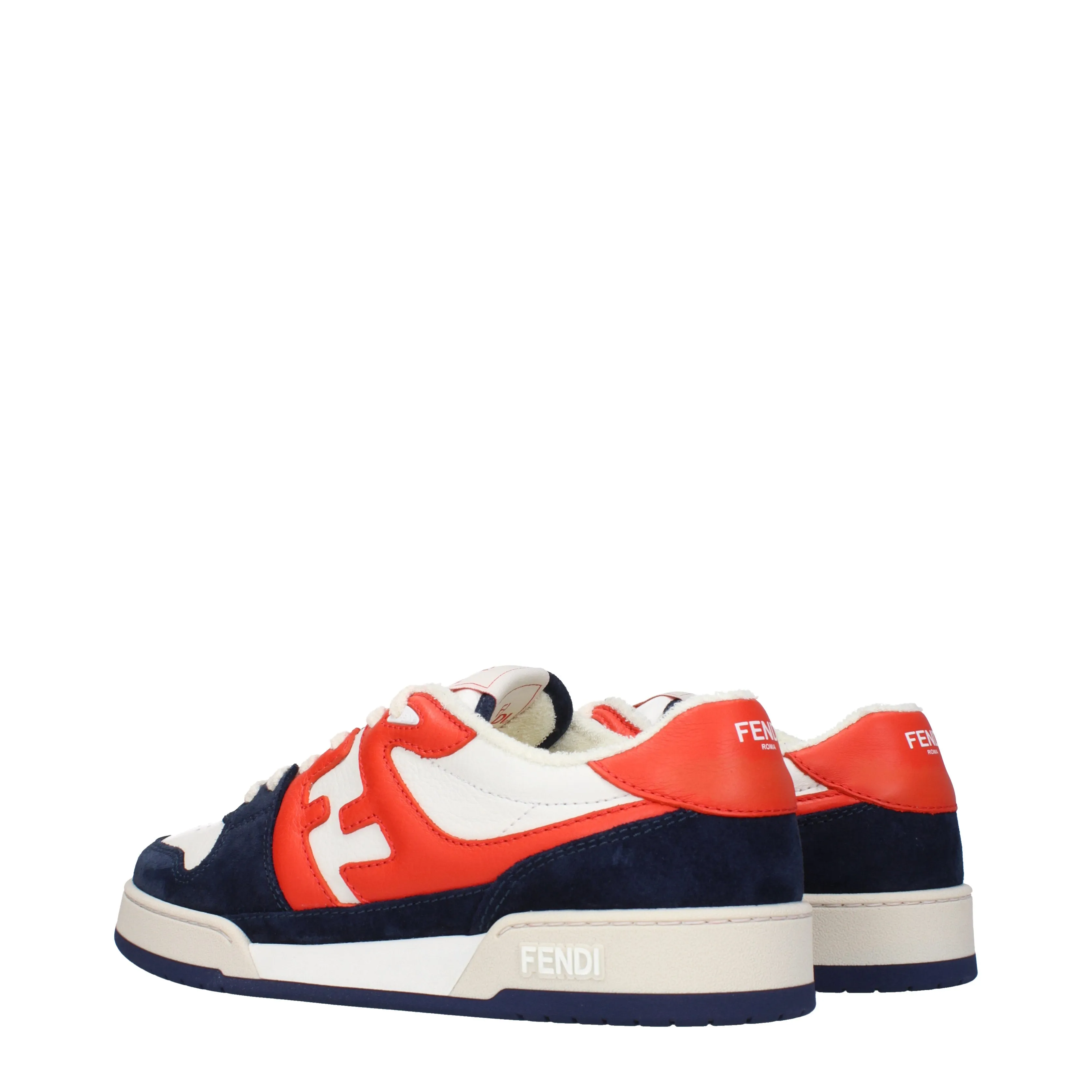 Fendi Sneakers Match Uomo Camoscio Blu/Rosso