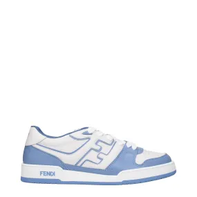 Fendi Sneakers Match Uomo Pelle Bianco/Cielo