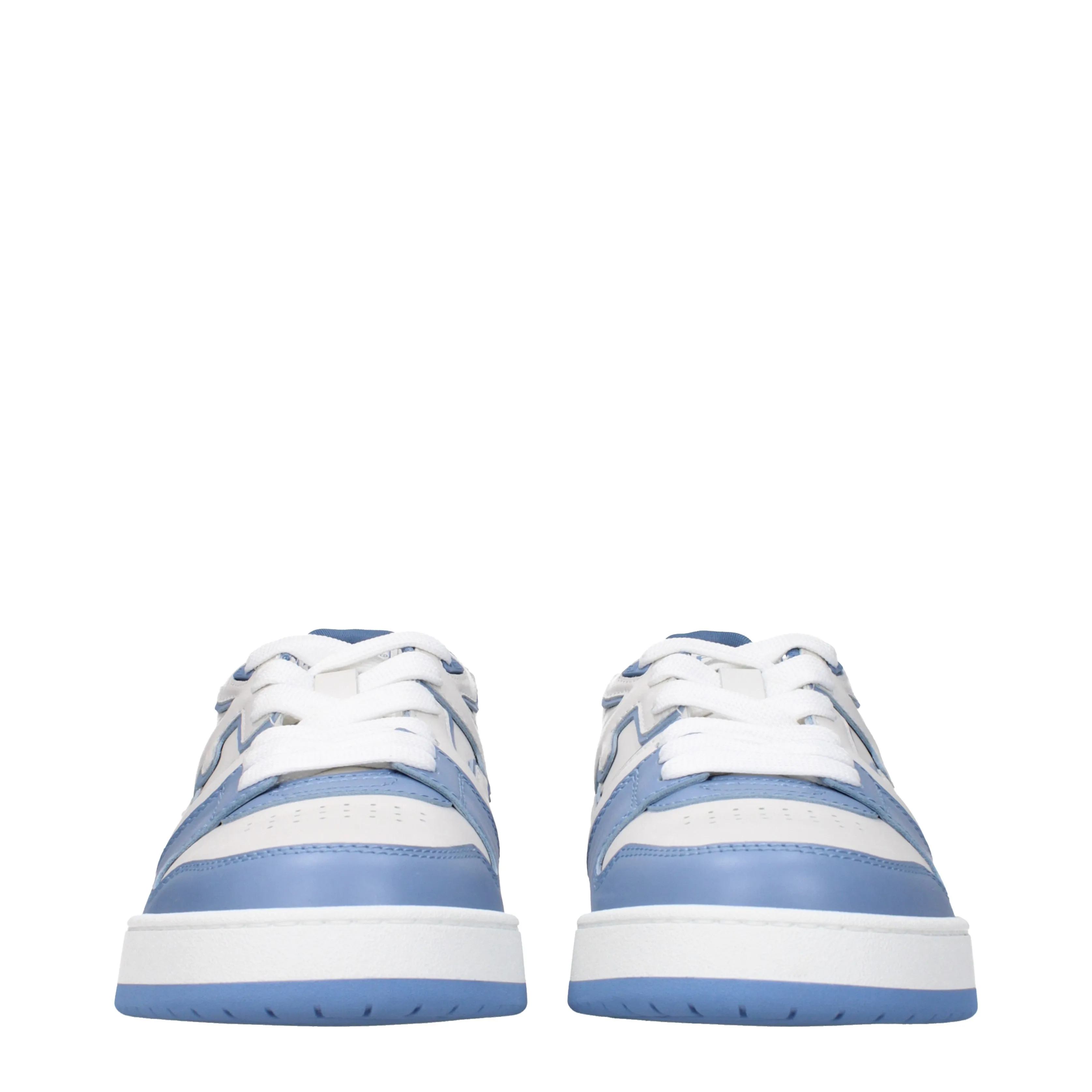 Fendi Sneakers Match Uomo Pelle Bianco/Cielo