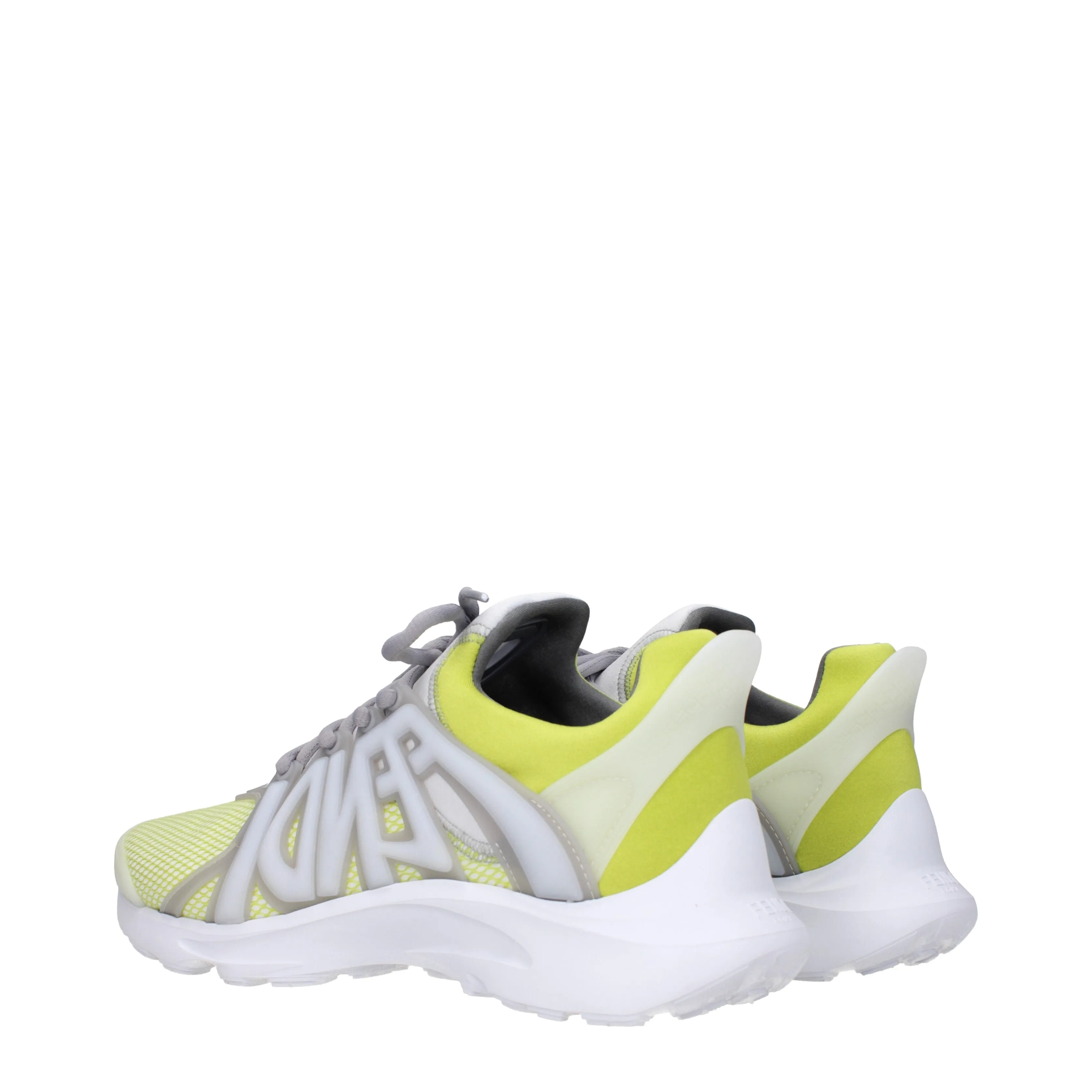 Fendi Sneakers Uomo Tessuto Giallo/Ghiaccio