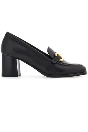 FERRAGAMO Calzature,Mocassini Pumps Gancini in pelle di vitello nero 