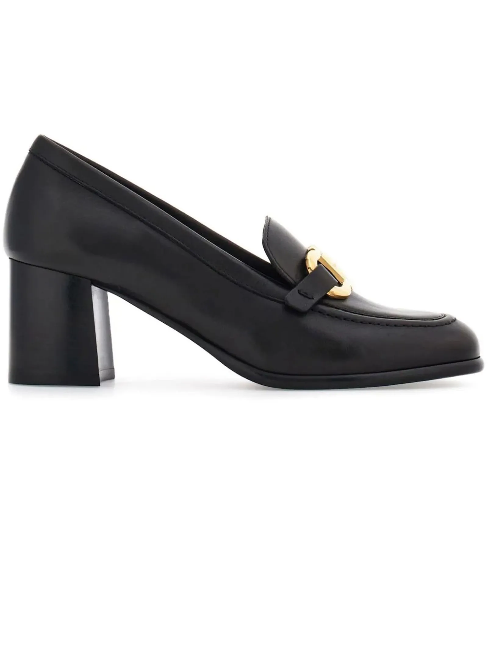 FERRAGAMO Calzature,Mocassini Pumps Gancini in pelle di vitello nero 