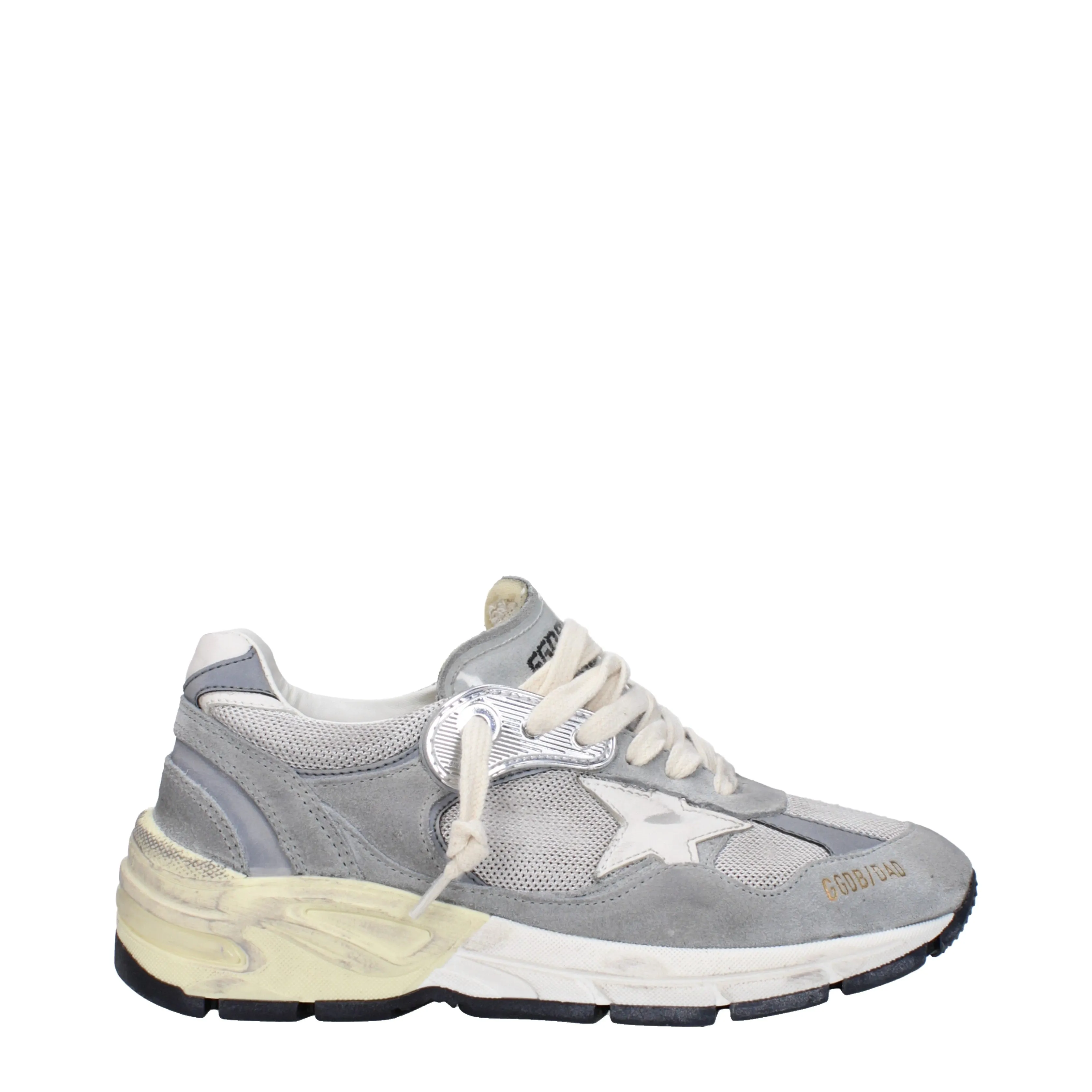 Golden Goose Sneakers Running Donna Tessuto Grigio/Argento