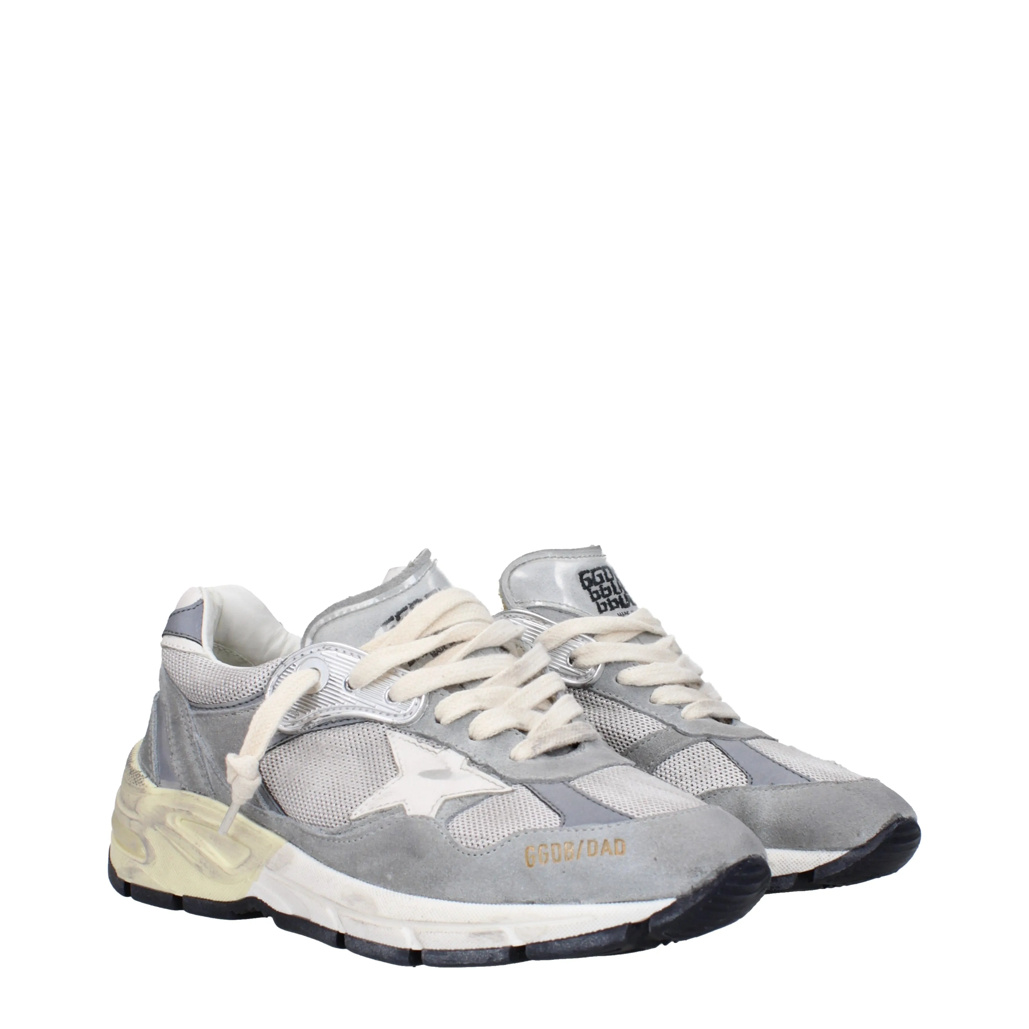 Golden Goose Sneakers Running Donna Tessuto Grigio/Argento