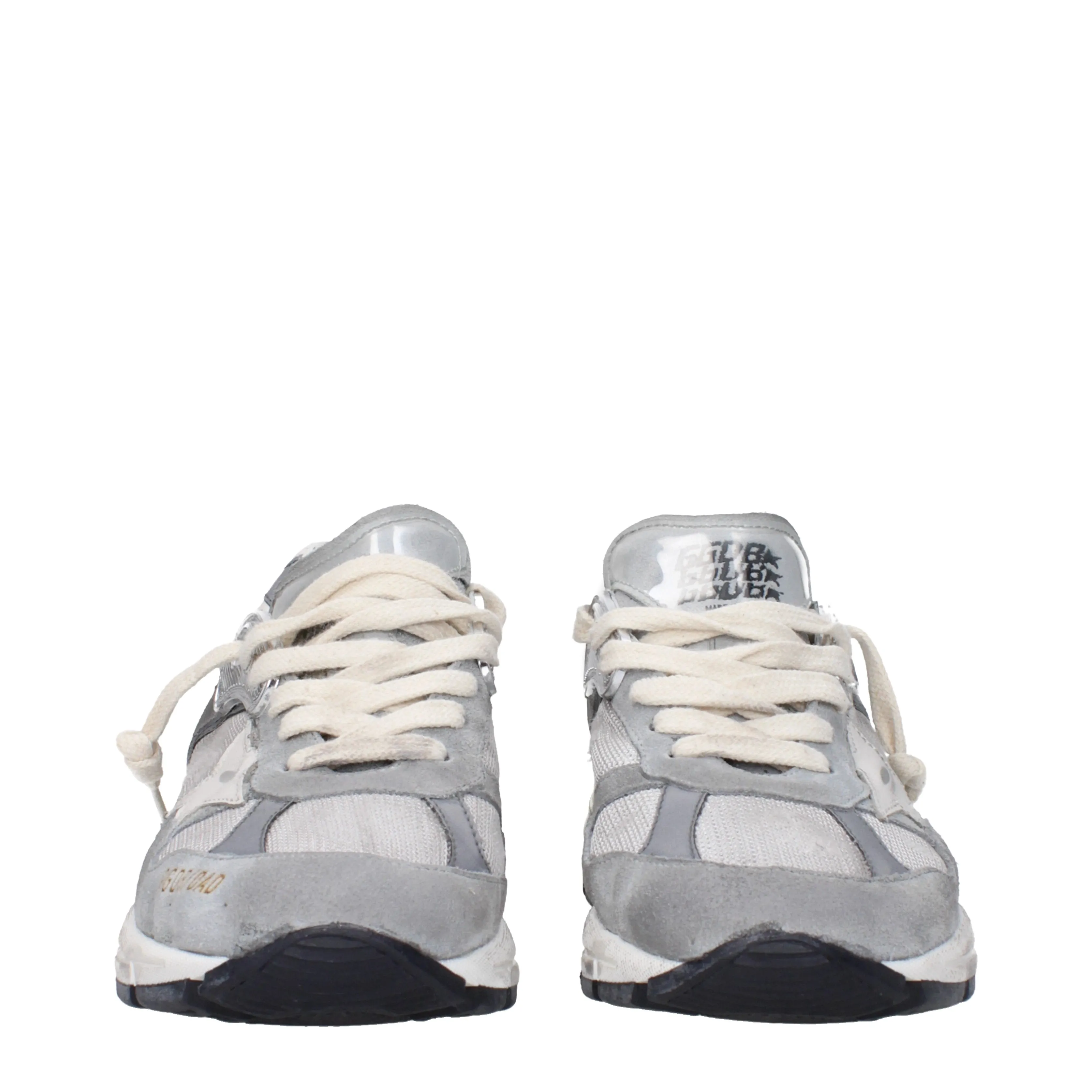 Golden Goose Sneakers Running Donna Tessuto Grigio/Argento