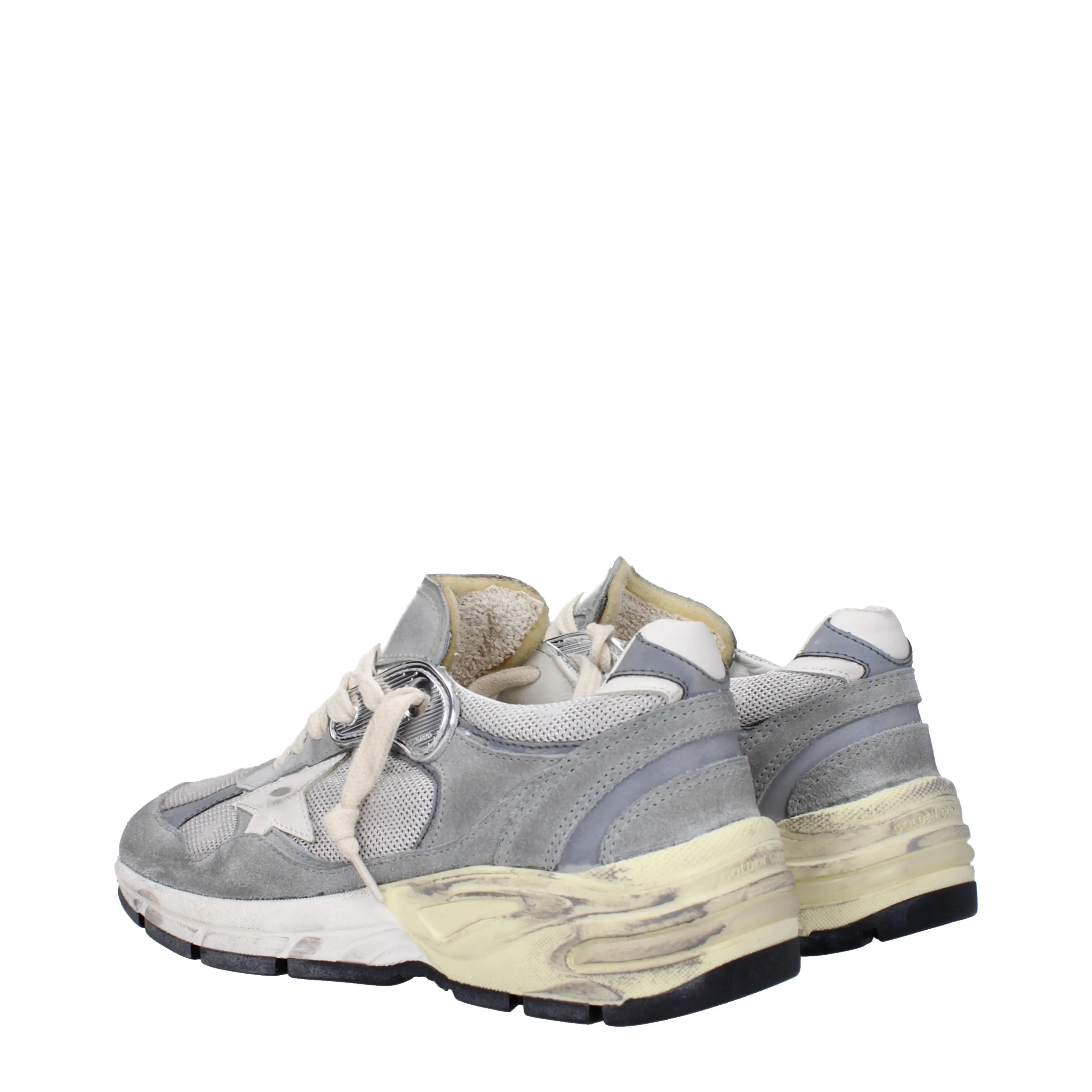 Golden Goose Sneakers Running Donna Tessuto Grigio/Argento