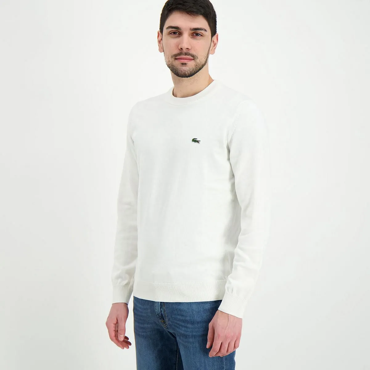      LACOSTE MAGLIONE GIROCOLLO IN COTONE ORGANICO  