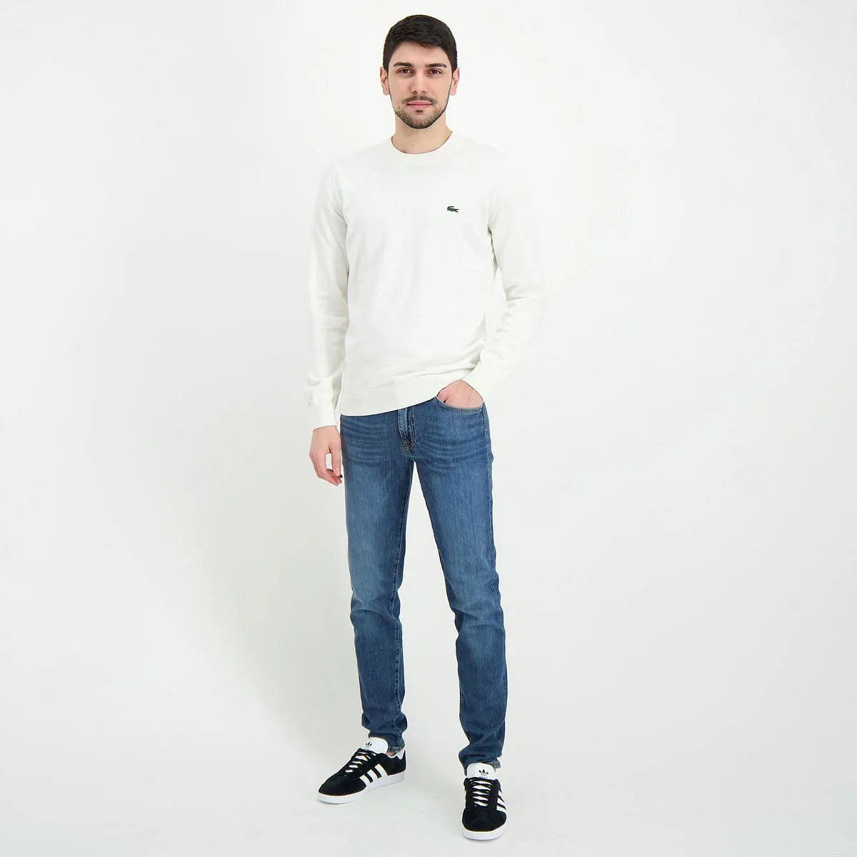      LACOSTE MAGLIONE GIROCOLLO IN COTONE ORGANICO  