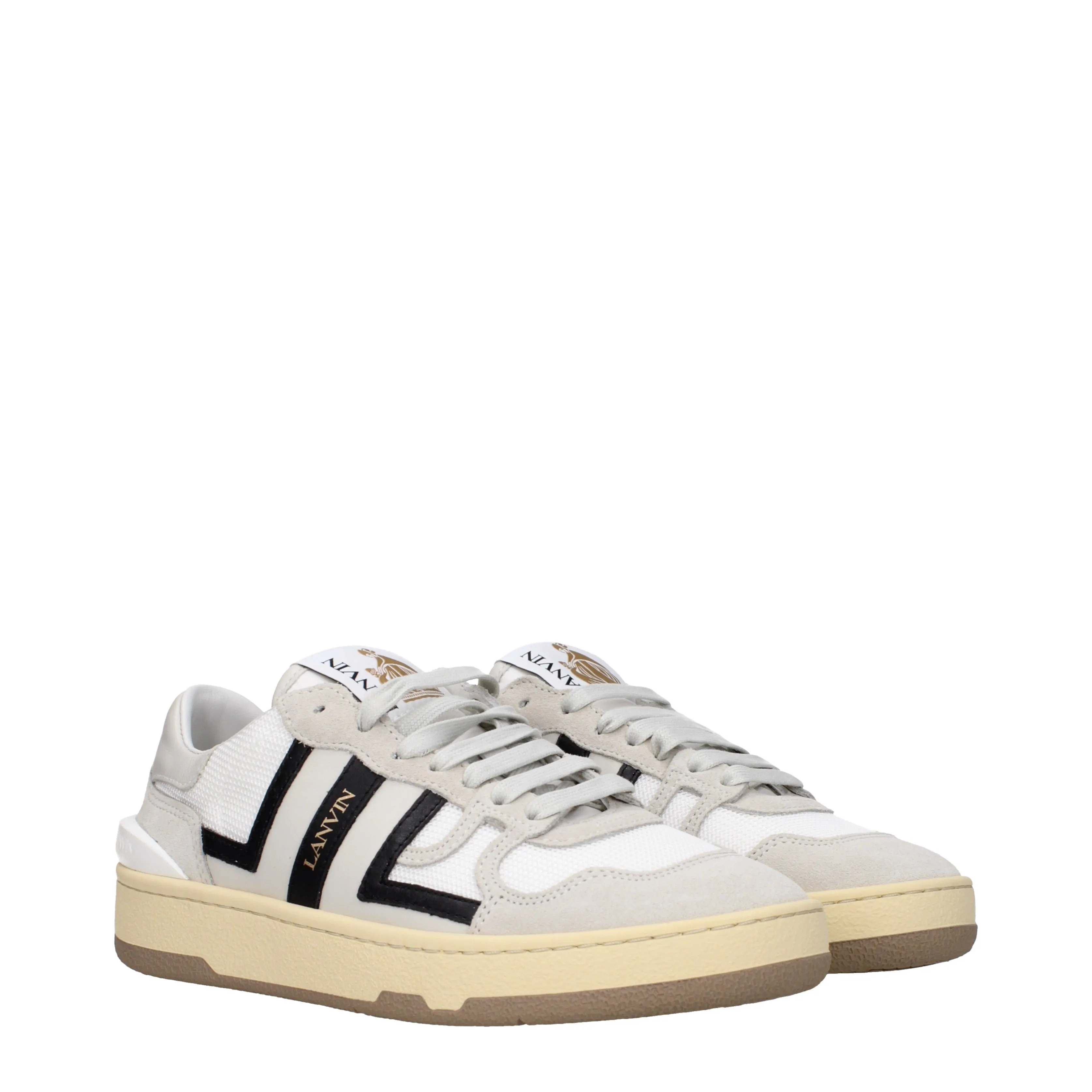 Lanvin Sneakers Clay Donna Tessuto Bianco/Nero