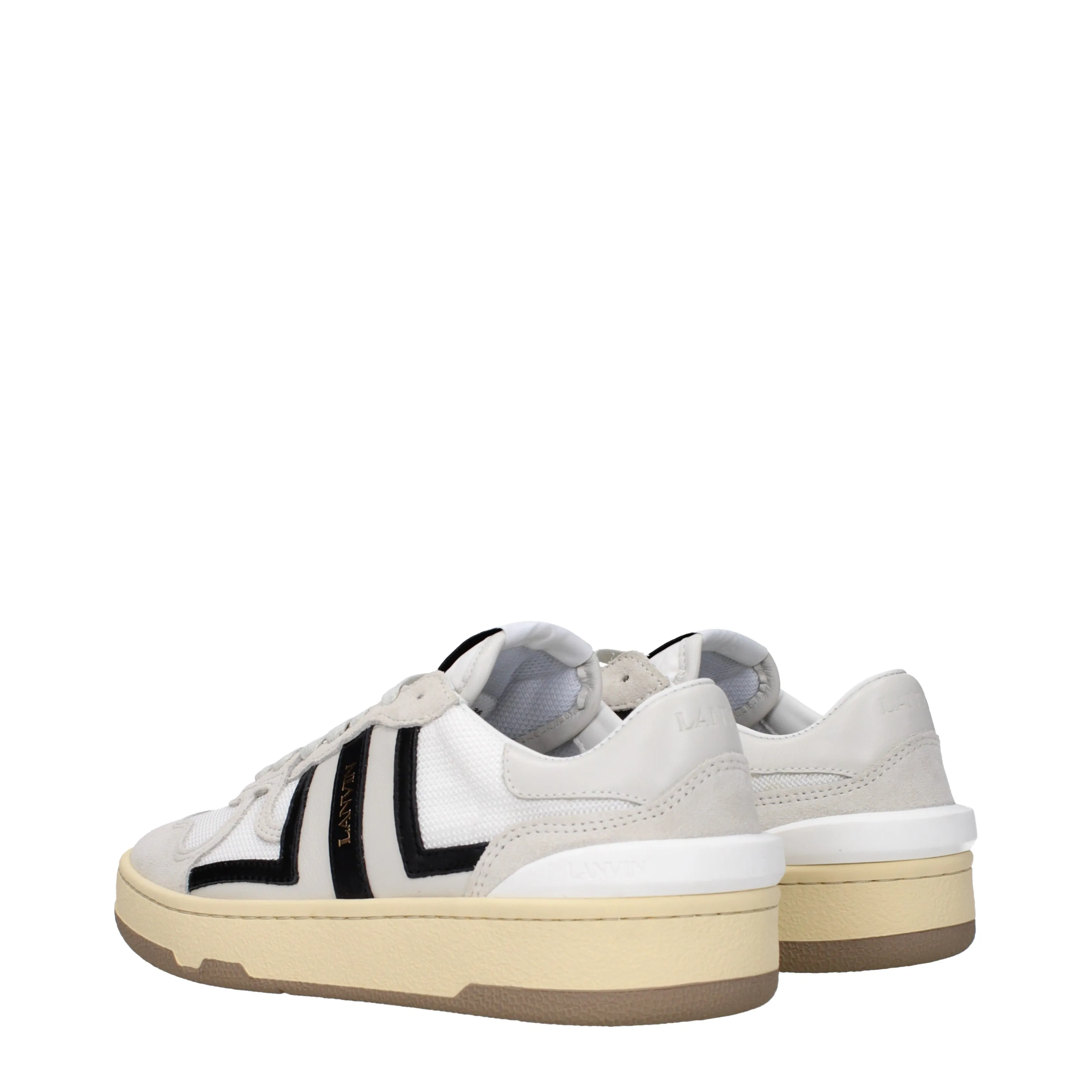 Lanvin Sneakers Clay Donna Tessuto Bianco/Nero