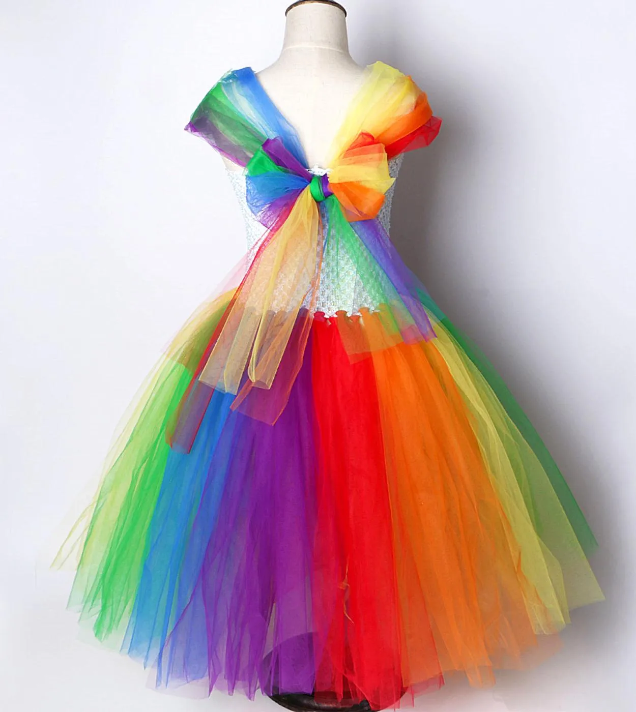 Little Girl Pony Rainbow Tutu Dress Long Kids Abiti da compleanno per ragazze Principessa Capodanno Costume Natale Bambini Cl