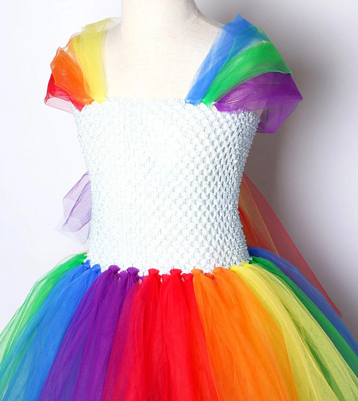 Little Girl Pony Rainbow Tutu Dress Long Kids Abiti da compleanno per ragazze Principessa Capodanno Costume Natale Bambini Cl