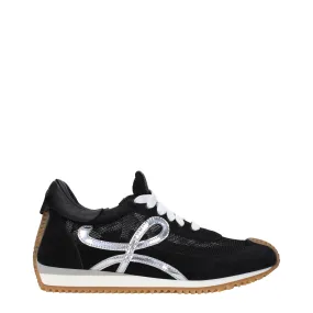 Loewe Sneakers Flow Uomo Camoscio Nero/Argento