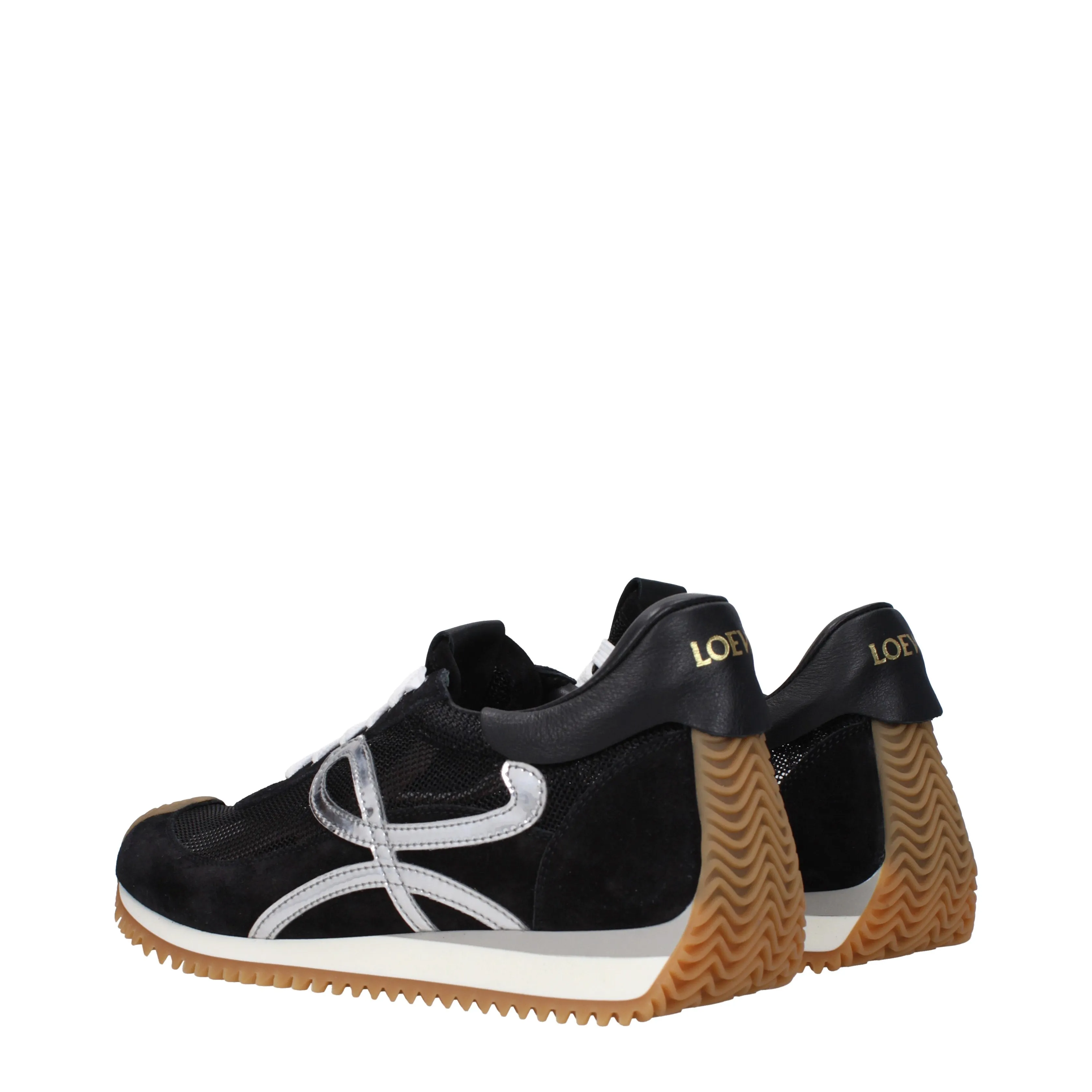 Loewe Sneakers Flow Uomo Camoscio Nero/Argento