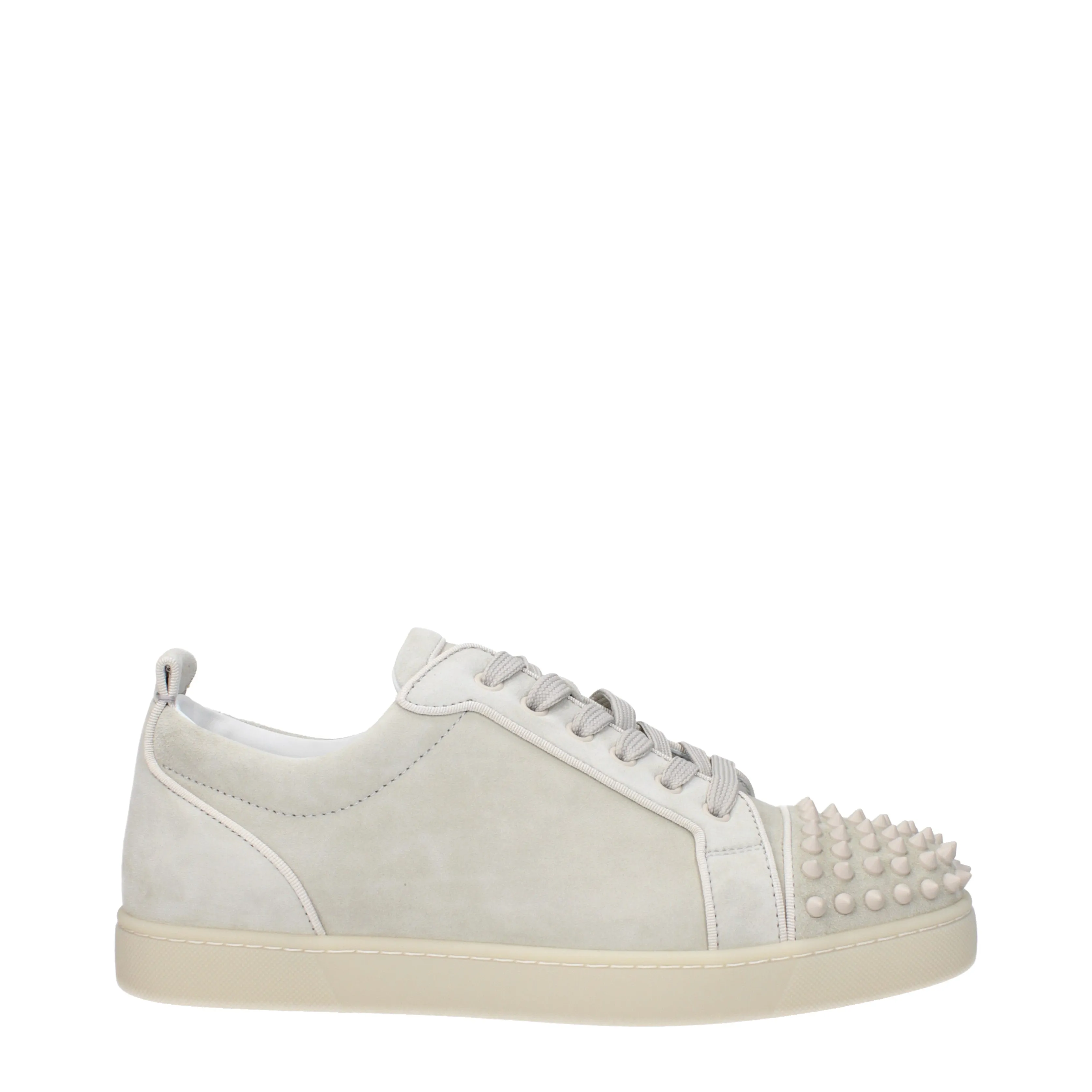 Louboutin Sneakers Louis junior spikes Uomo Camoscio Grigio/Alabastro