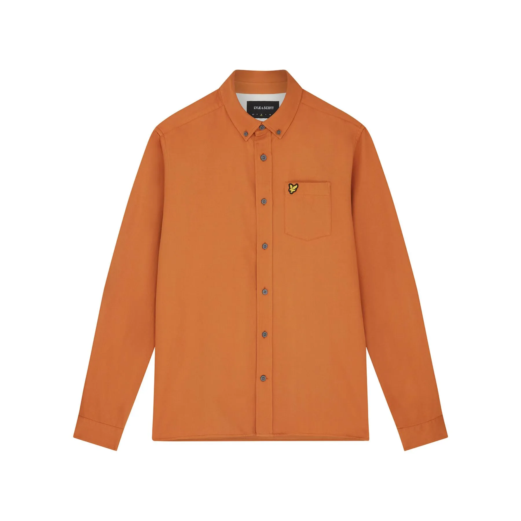 Lyle & Scott Camicia Uomo Washed Arancione