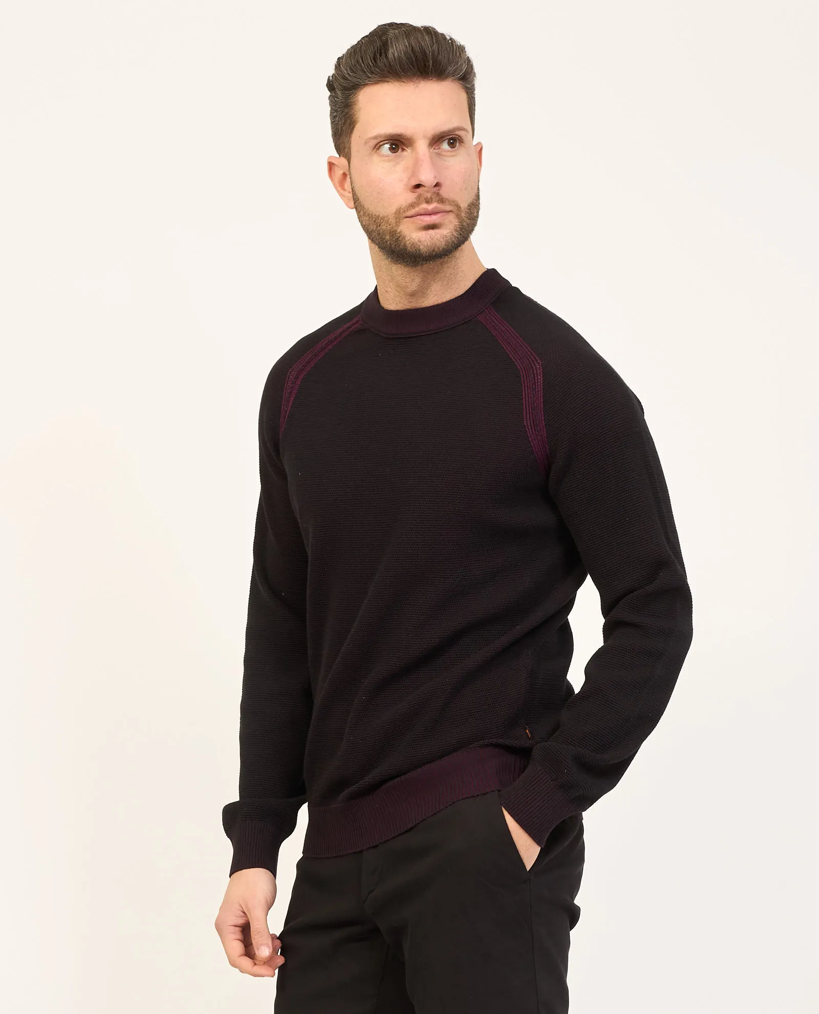 Maglia uomo Boss regular fit in cotone e cashmere