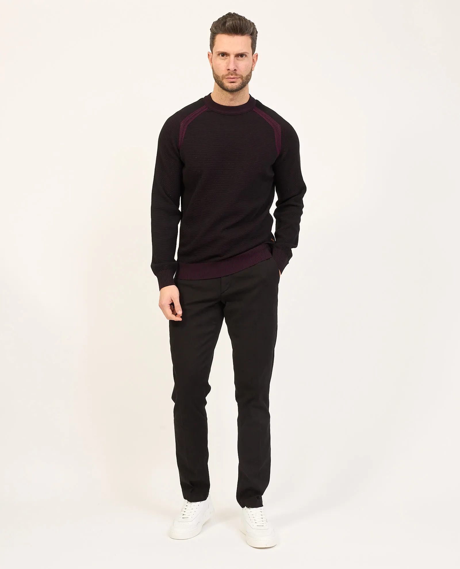 Maglia uomo Boss regular fit in cotone e cashmere