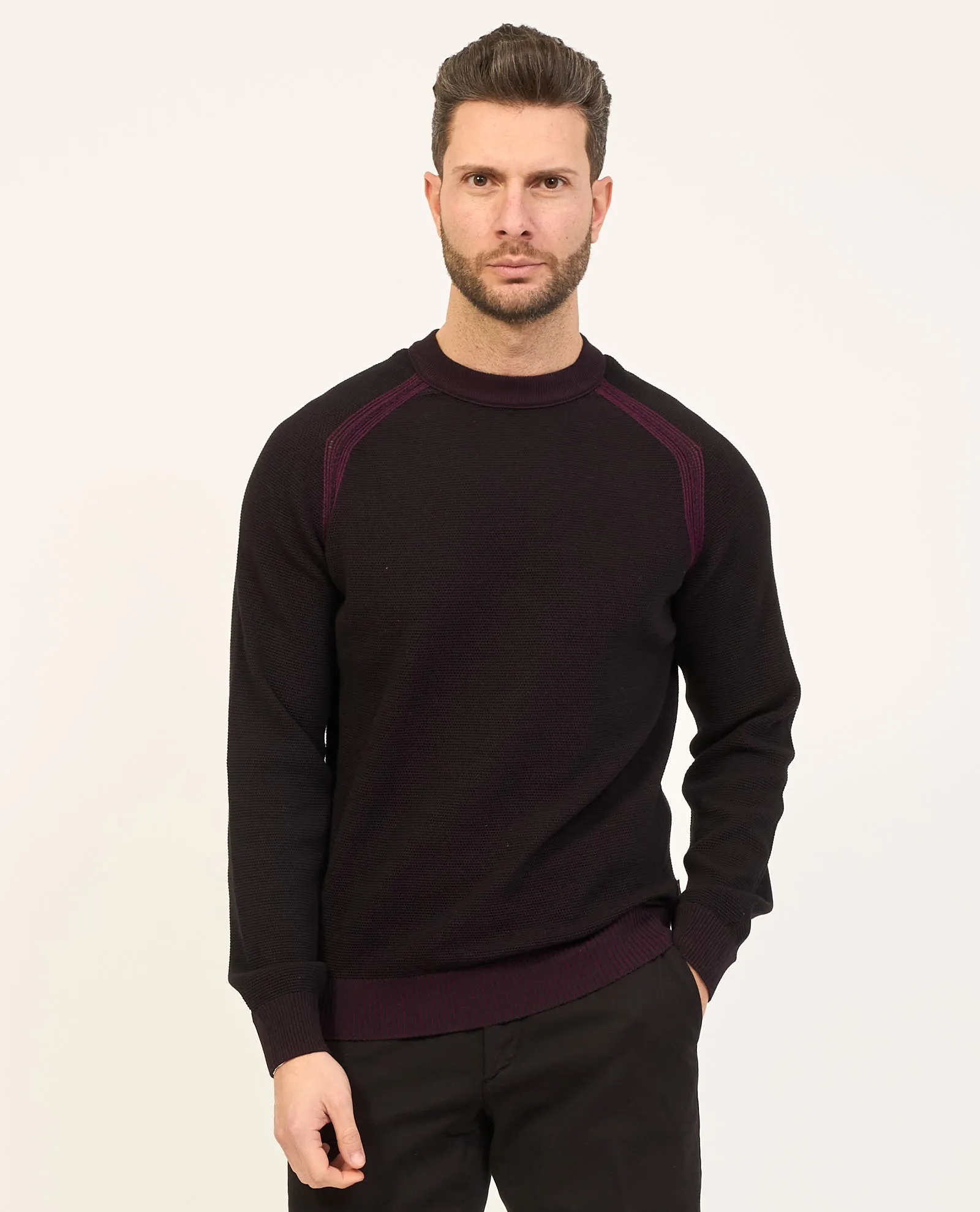 Maglia uomo Boss regular fit in cotone e cashmere