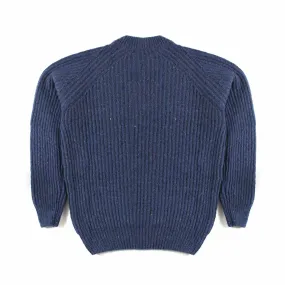 Maglione Blu Scuro Melange