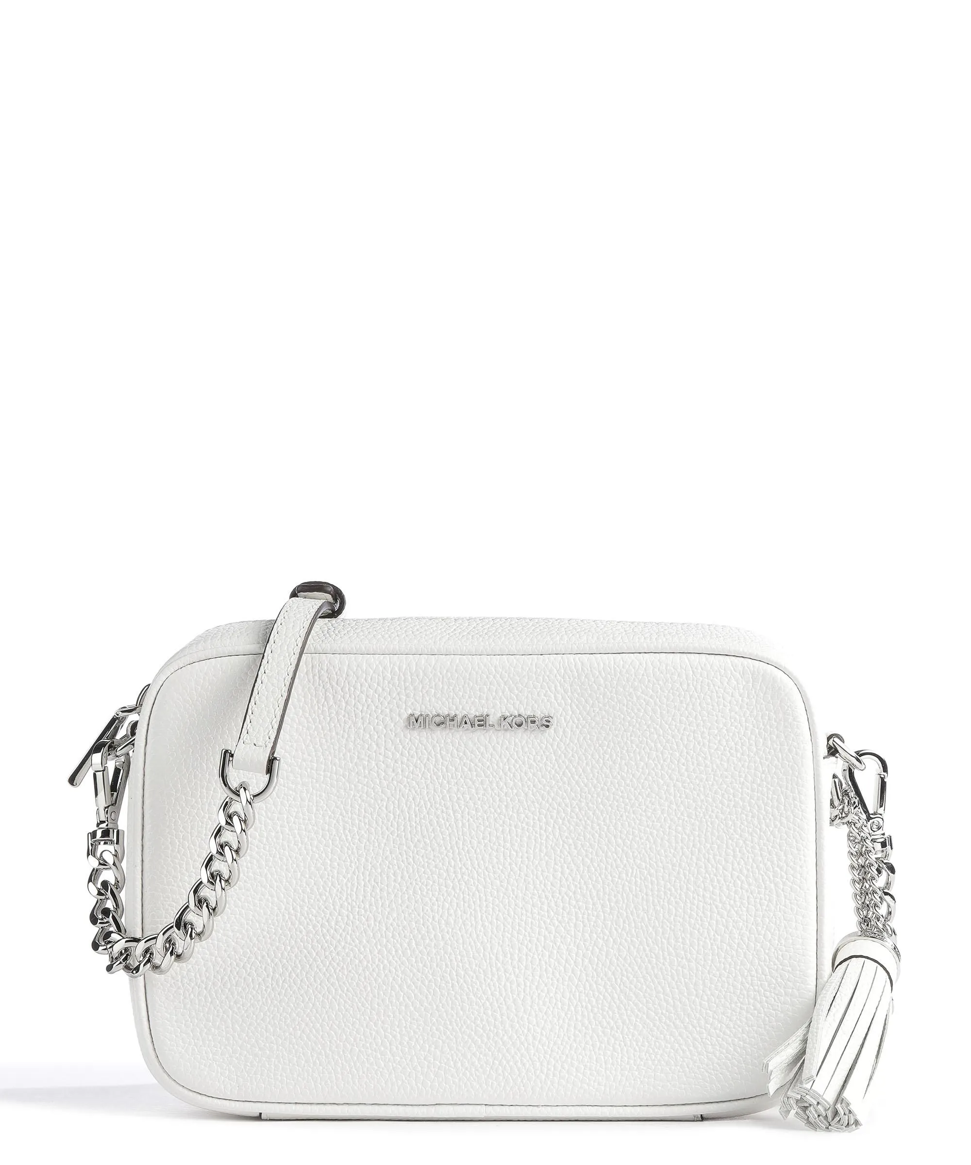  Michael Kors Jet Set Borsa a tracolla pelle di vacchetta grana bianco  