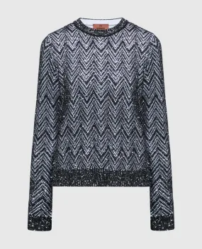 Missoni Maglione nero con motivo di paillettes DS23WN01BK025E