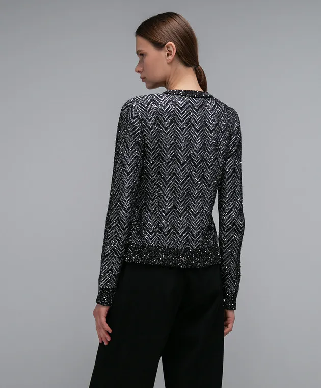 Missoni Maglione nero con motivo di paillettes DS23WN01BK025E