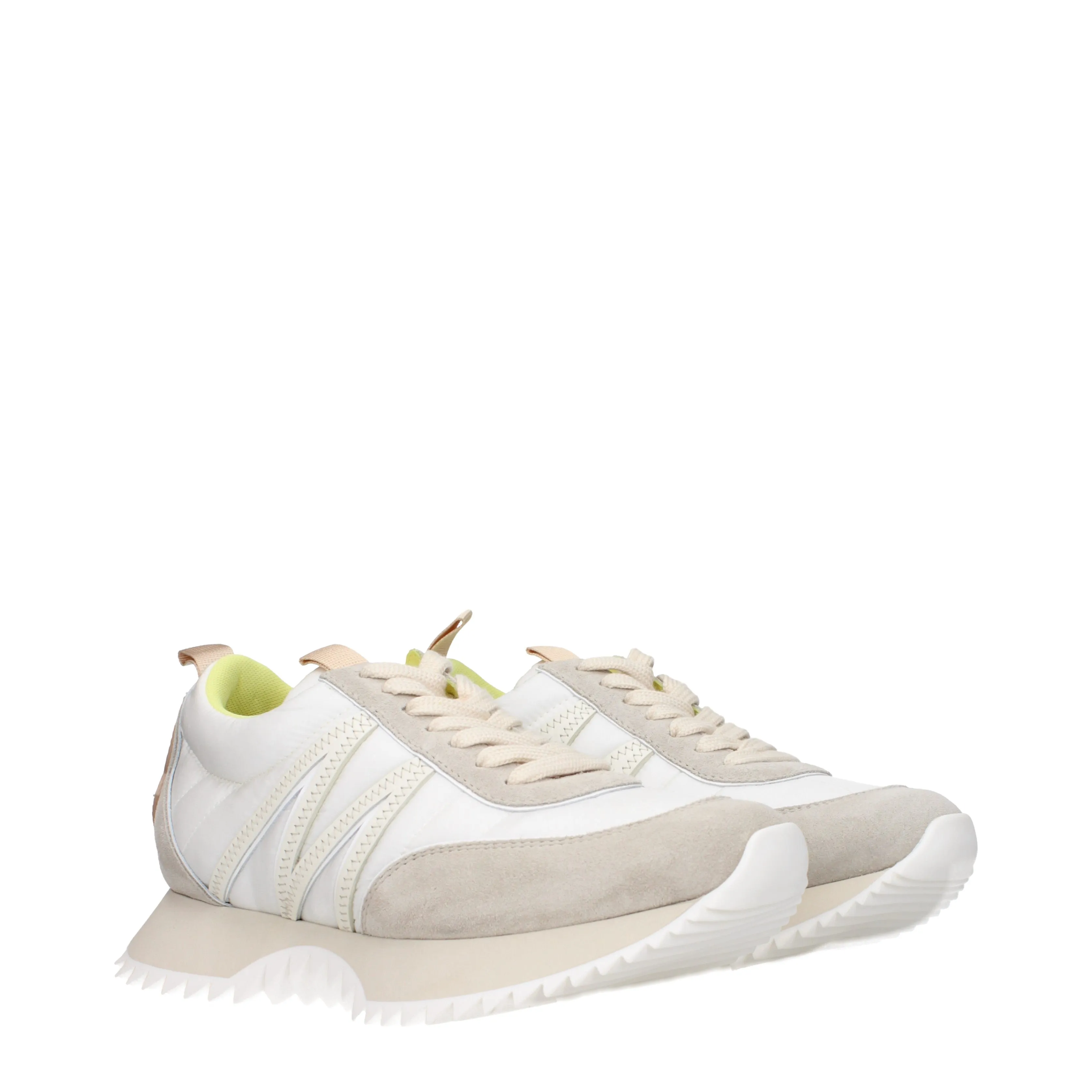 Moncler Sneakers Pacey Donna Tessuto Beige/Bianco