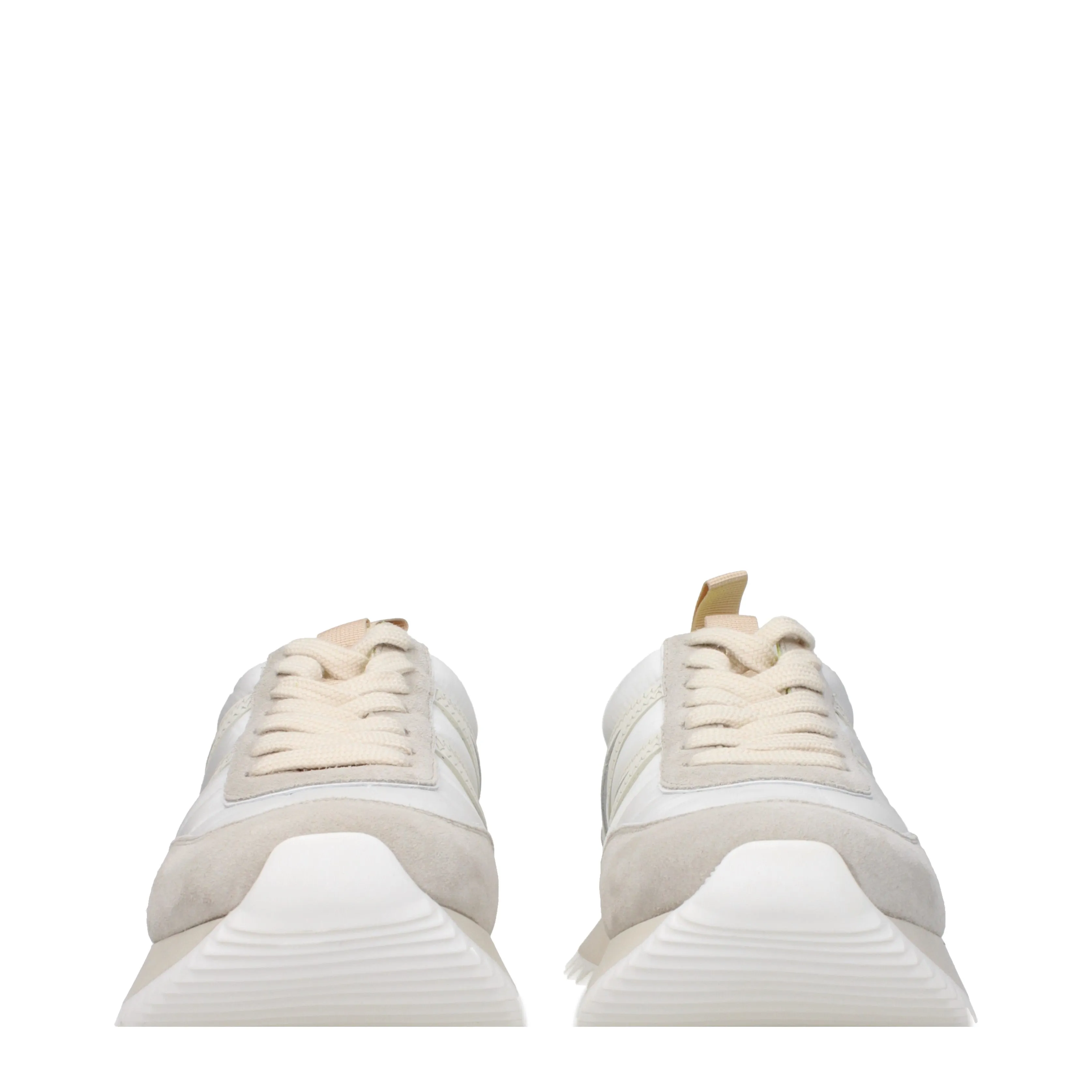 Moncler Sneakers Pacey Donna Tessuto Beige/Bianco