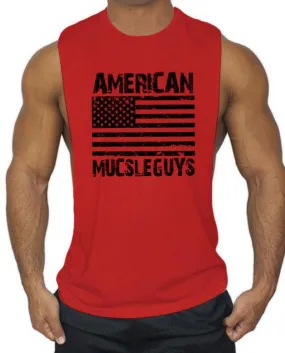 Muscleguys Flag Design Fitness Uomo Canotta Bodybuilding Palestre Abbigliamento Sportwear Gilet Muscle Stringer Canottiera in co