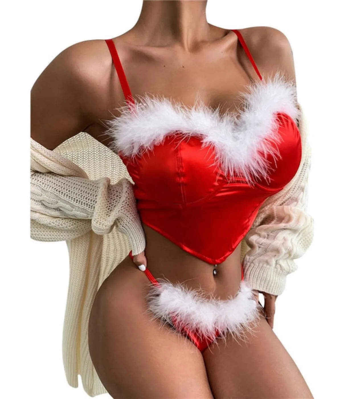 Natale Hot Women Sling Lingerie Nightwear Robe Babydoll Attraente I Sleepwear Charming Night Dress Camicia da notte Exot