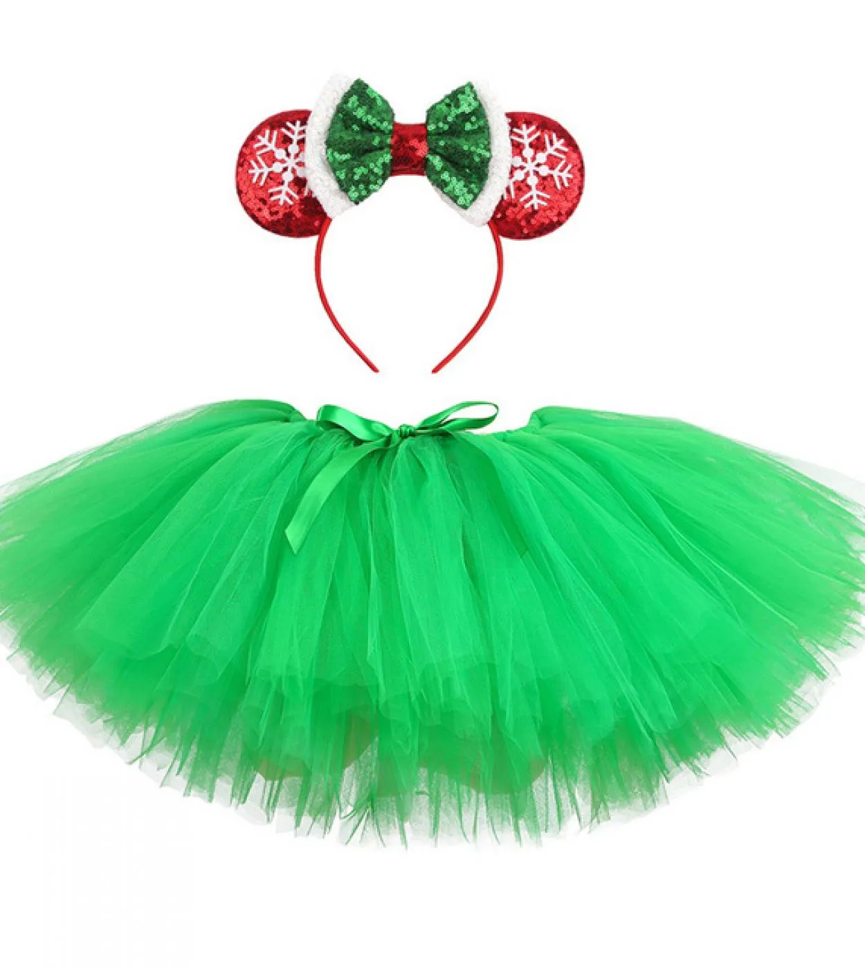 Neonate Tutu di Natale verde Gonna Abiti per bambini Toddler Xmas Holiday Princess Gonne Bambini Capodanno Compleanno C