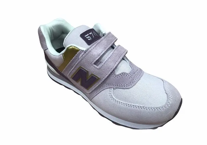 New Balance pink YV574MLG girls' sneakers